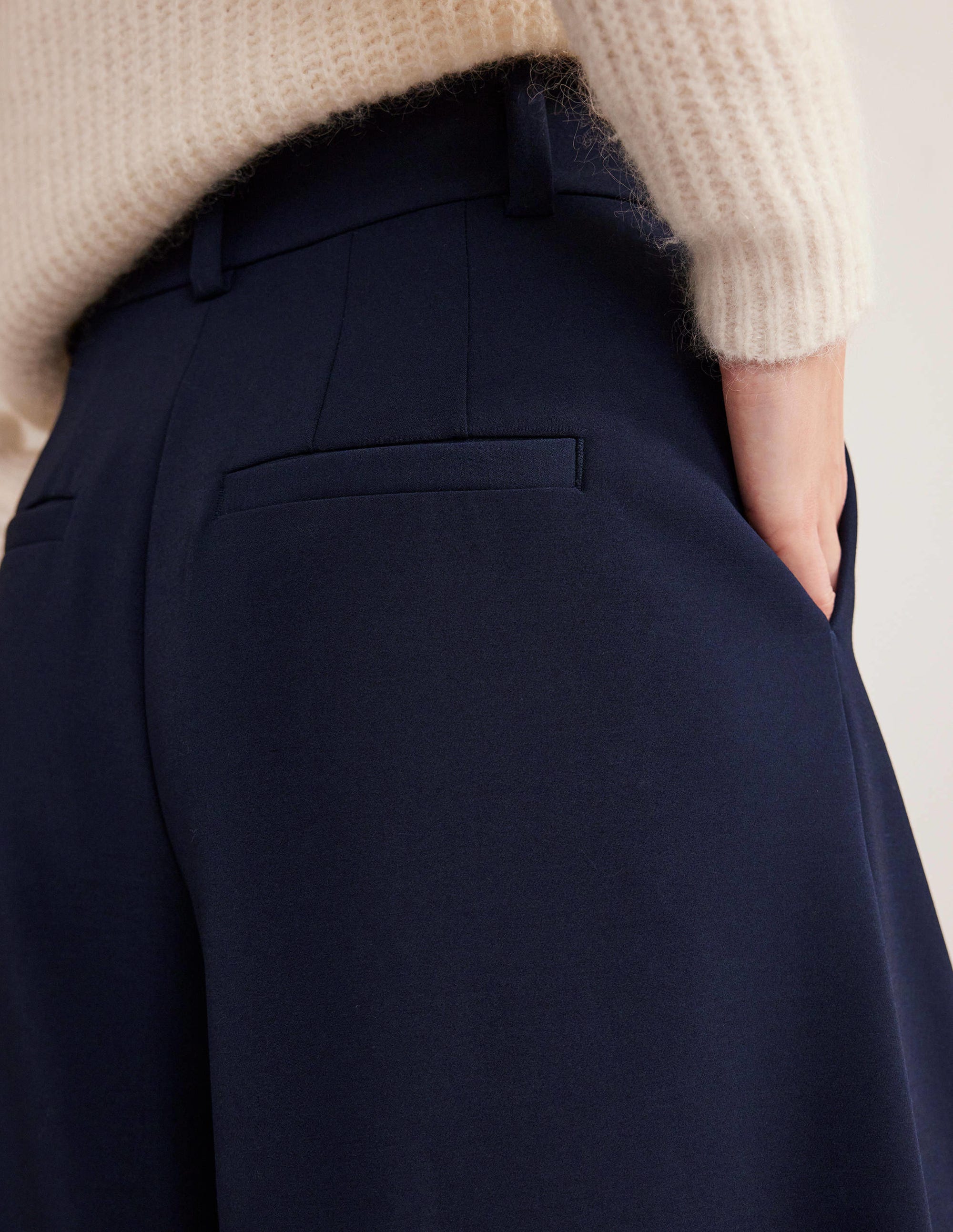 Jupe-culotte taille haute-Bleu marine - Image 2