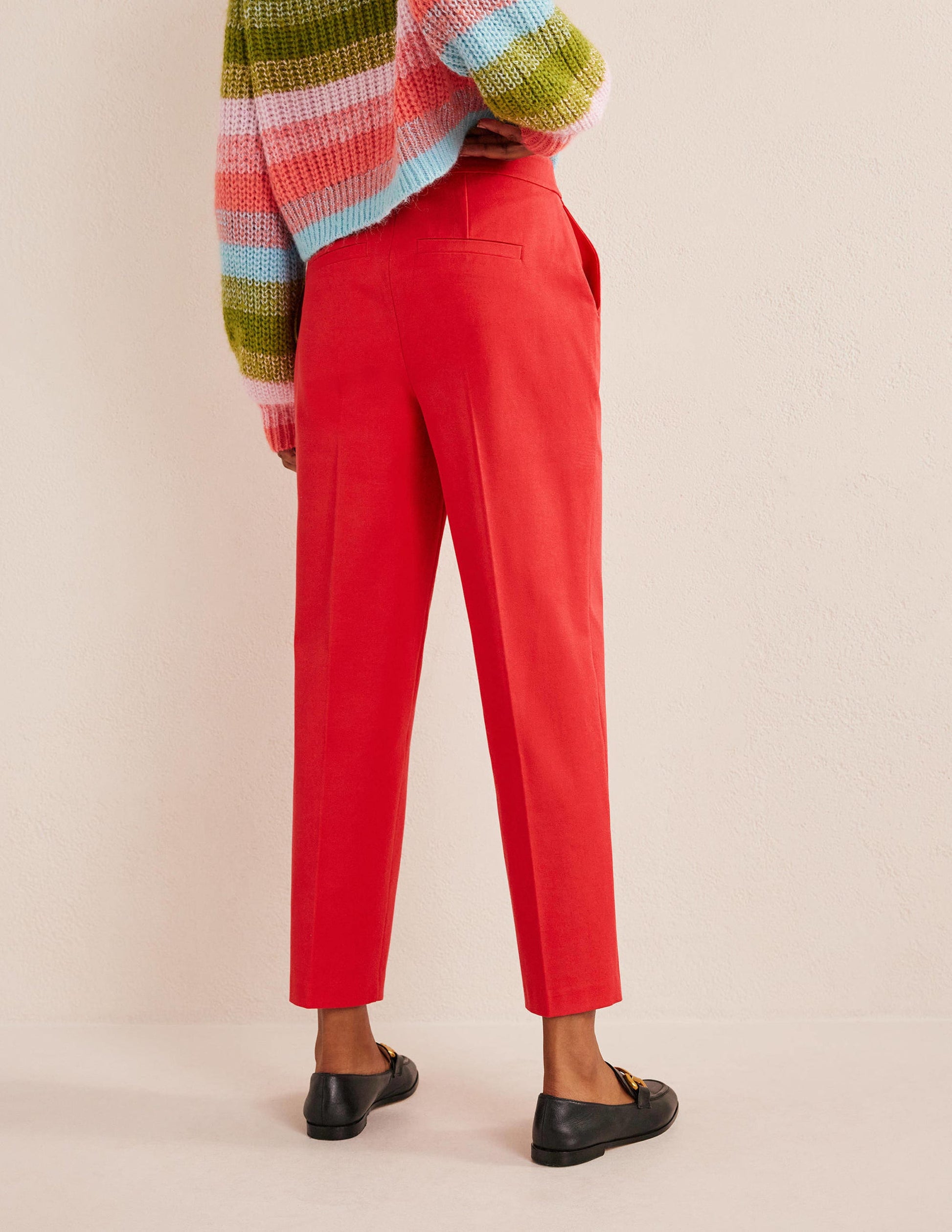 Pantalon droit en bi-stretch-Camélia-3