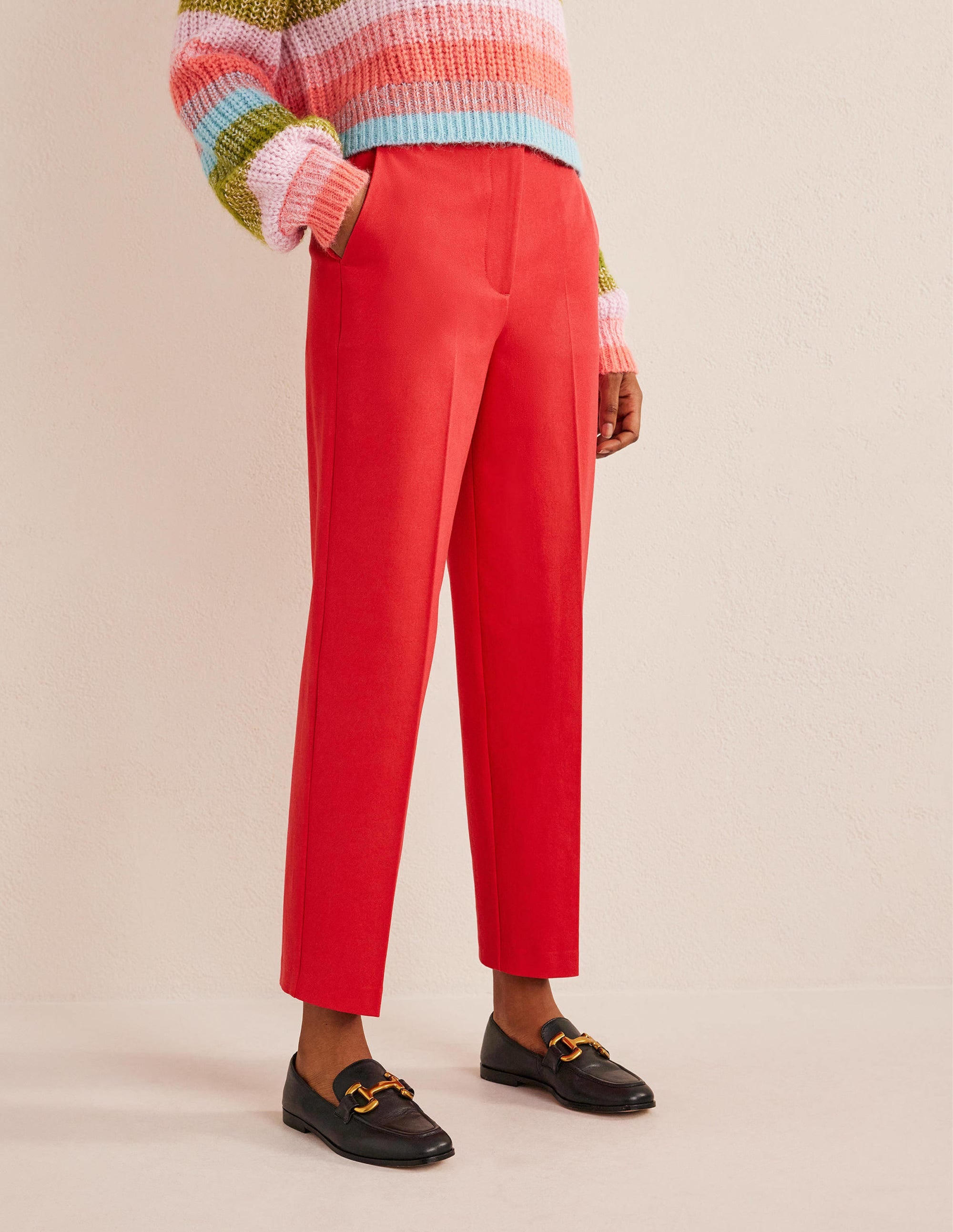 Pantalon droit en bi-stretch-Camélia - Image 4