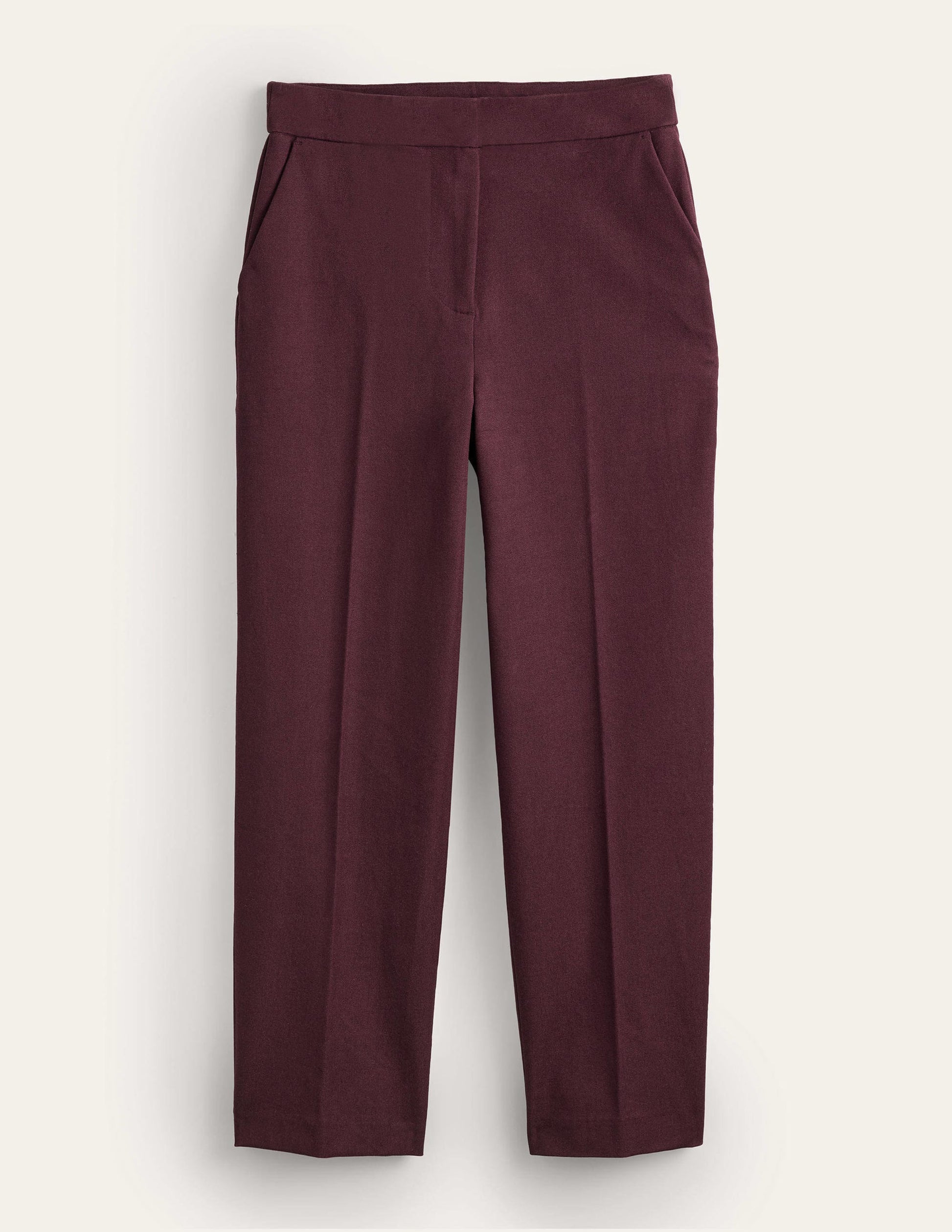 Gerade geschnittene Hose mit 2-Wege-Stretch-Kastanienbraun-6