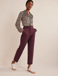 Gerade geschnittene Hose mit 2-Wege-Stretch-Kastanienbraun