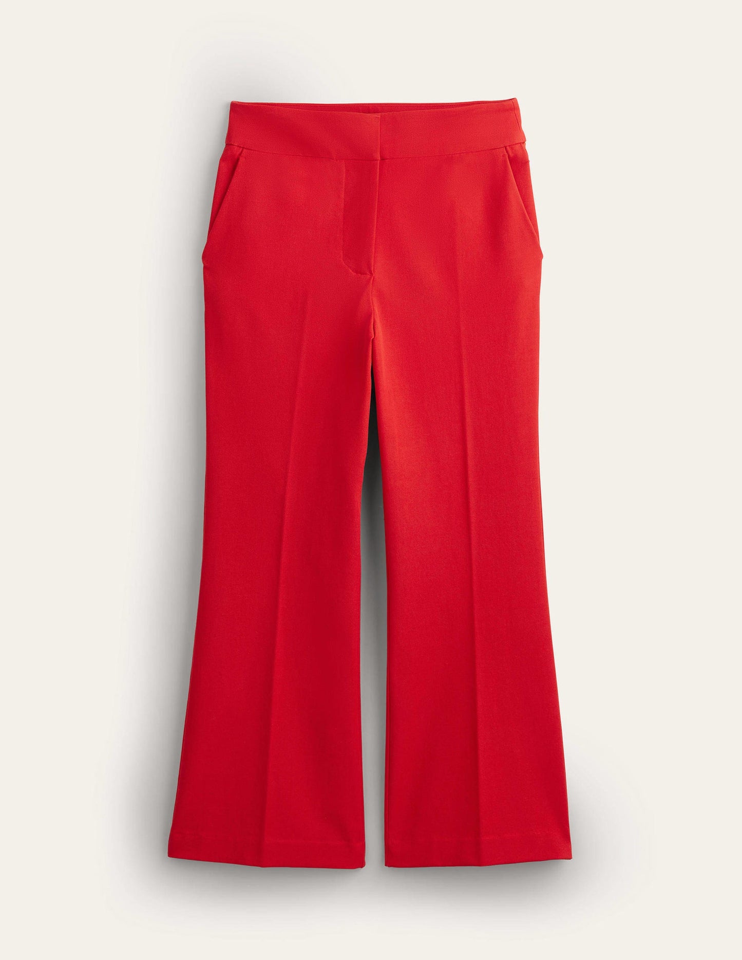 Ausgestellte 7/8-Hose mit 2-Wege-Stretch-Zinnoberrot