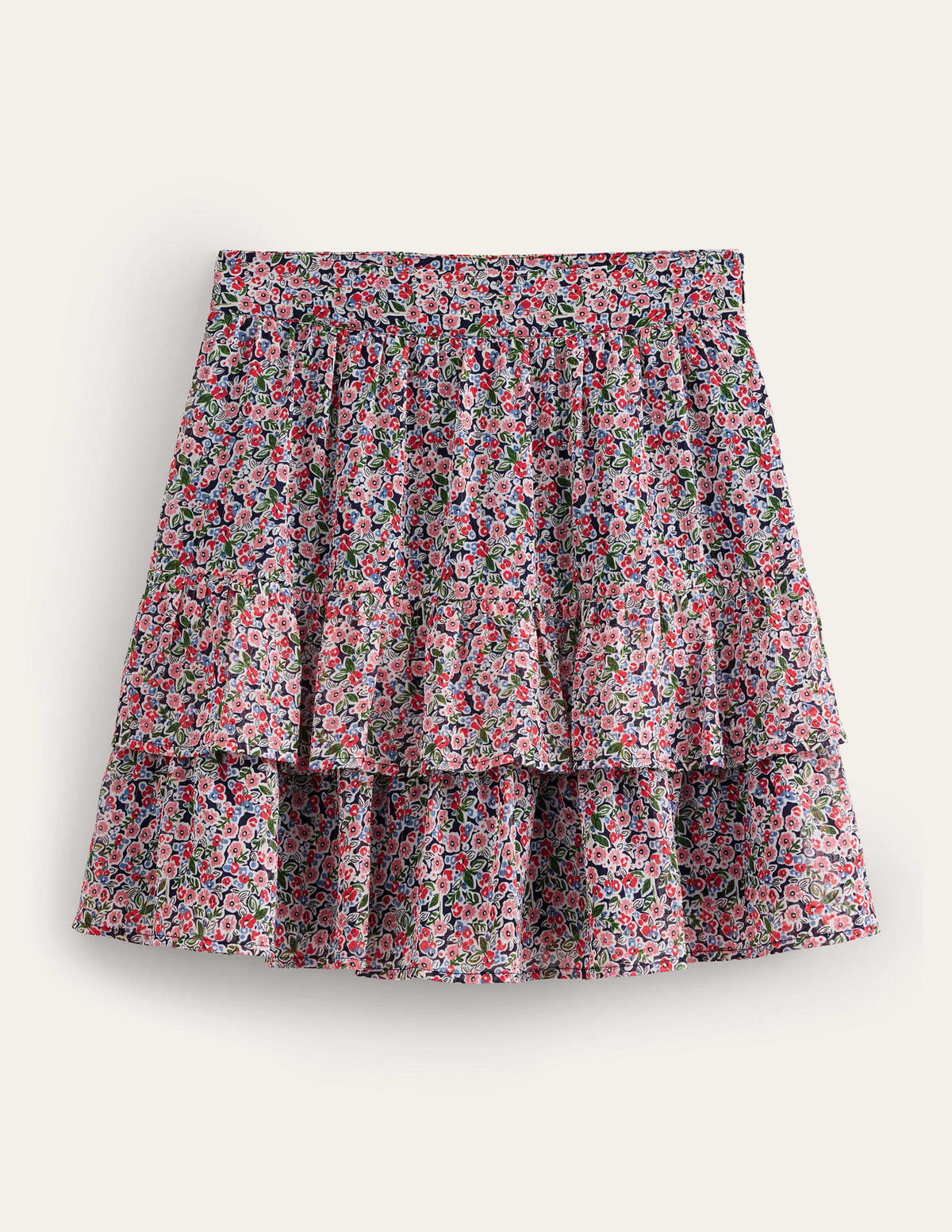 Minirock mit Rüschen-Bunt, Blüten-Toile - Image 5