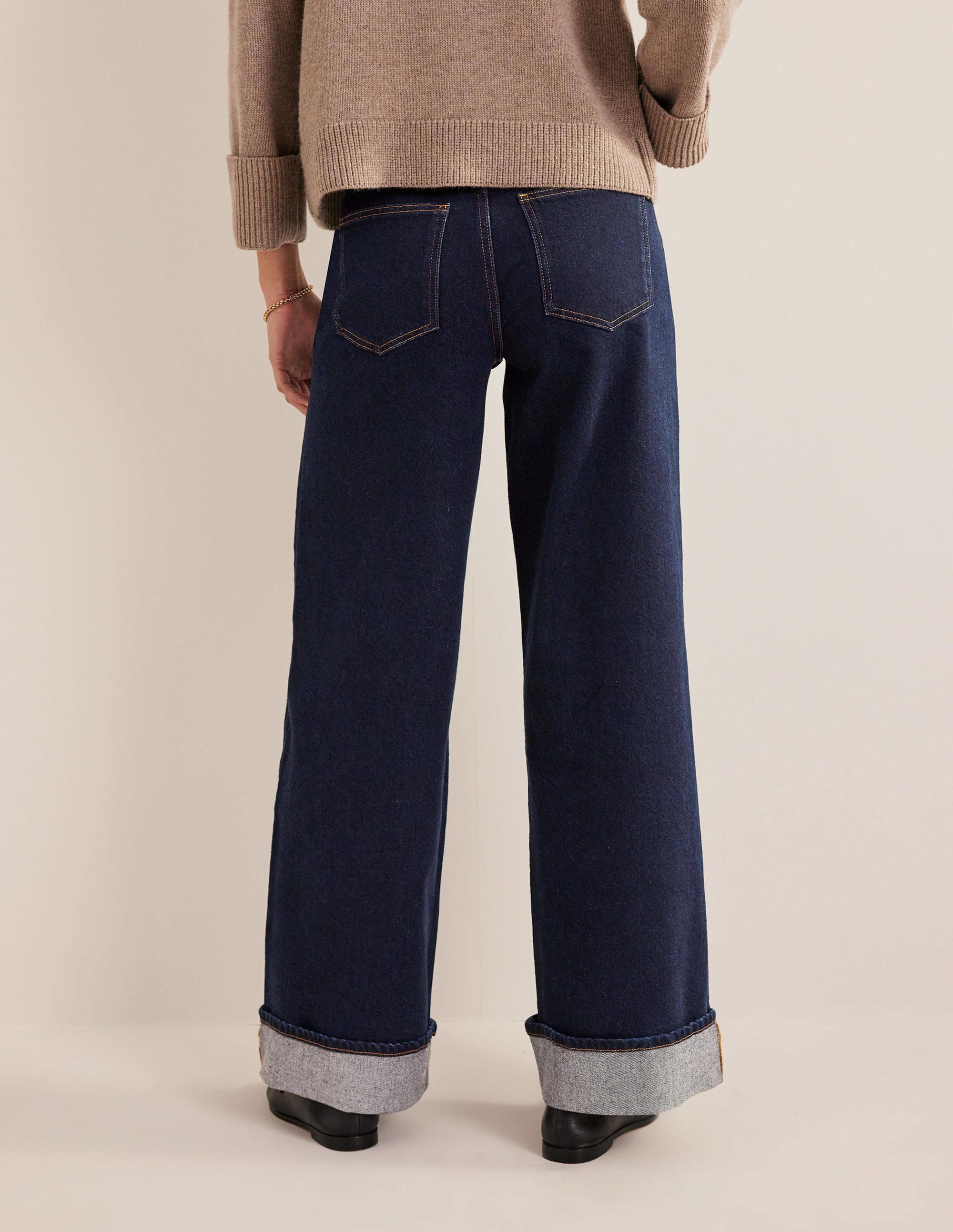 Jean à revers-Indigo - Image 3