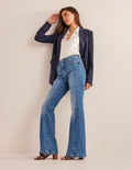 High Rise Flare Jeans-Mid Vintage