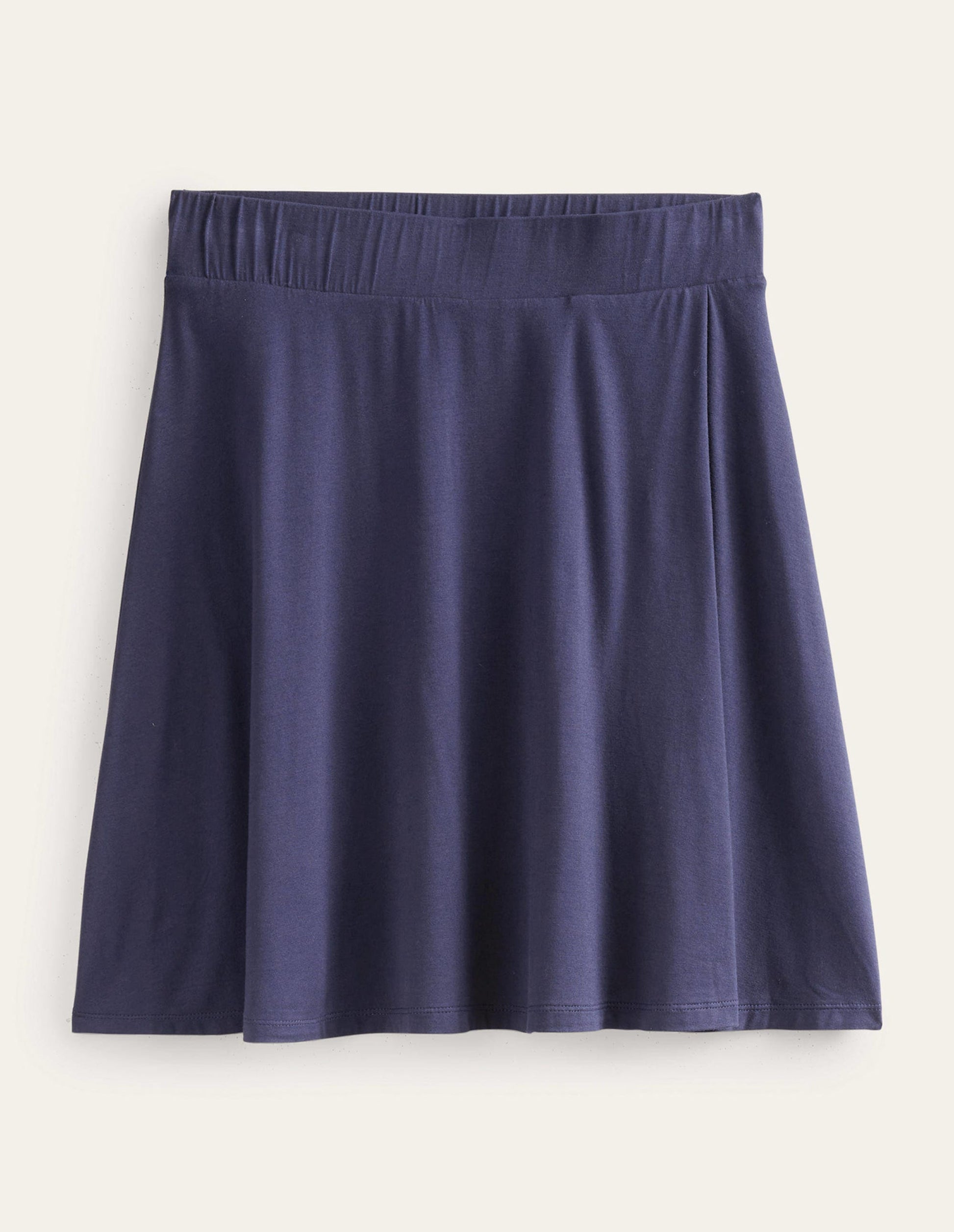 Jersey Wrap Mini Skirt-Navy-5