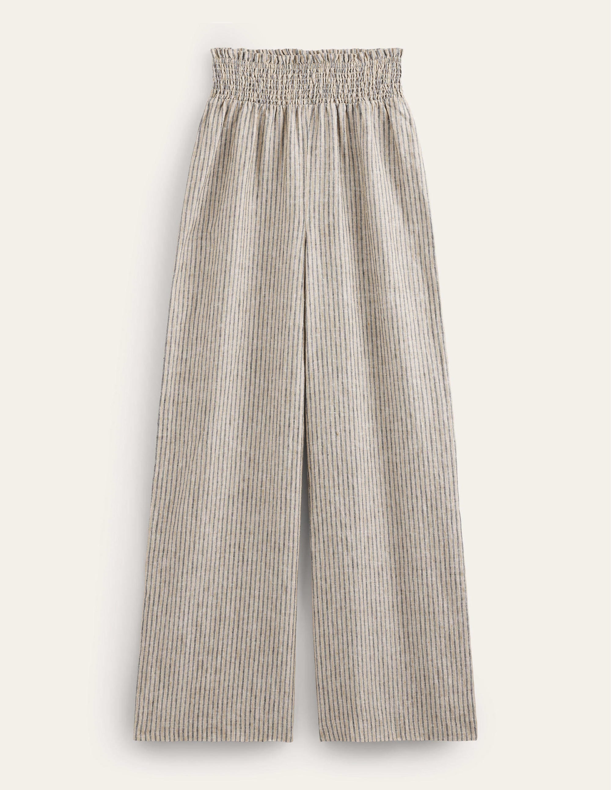 Leinenhose mit geraffter Taille-Lurex-Streifen - Image 6