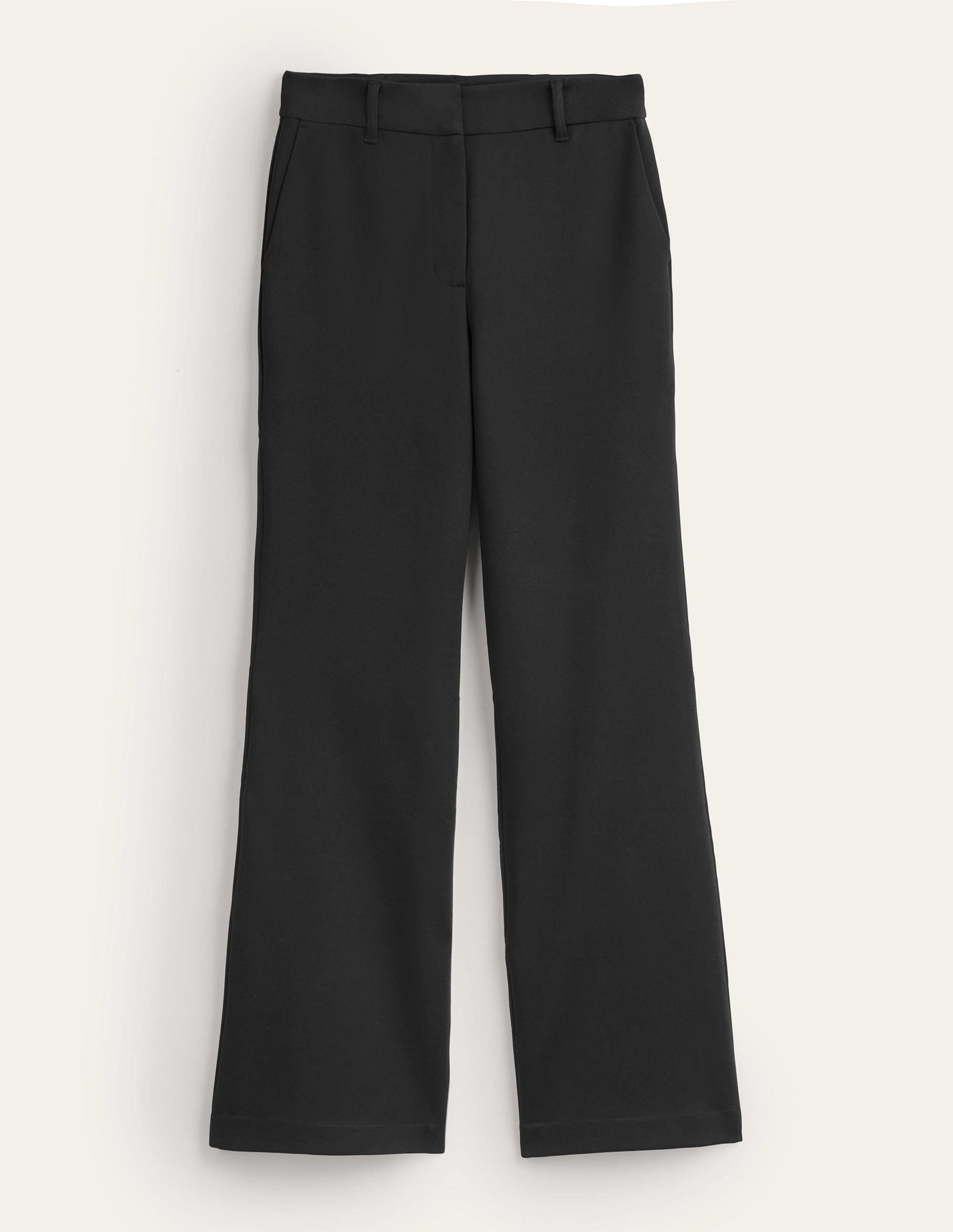 Pantalon évasé en point de Rome-Noir - Image 6