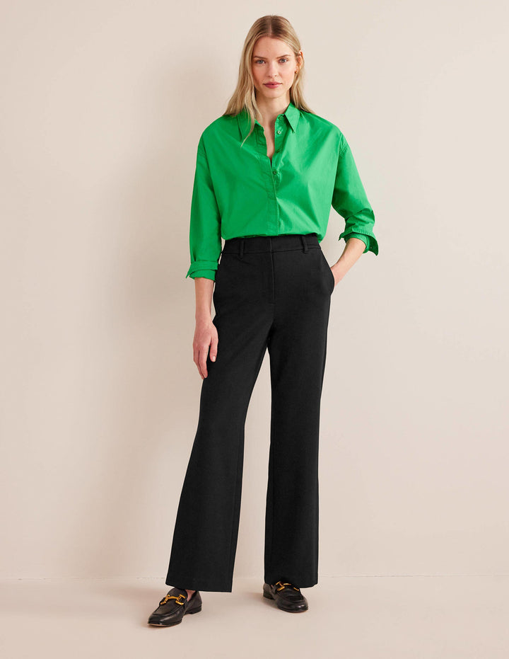 Hampshire Flared Trousers-Black