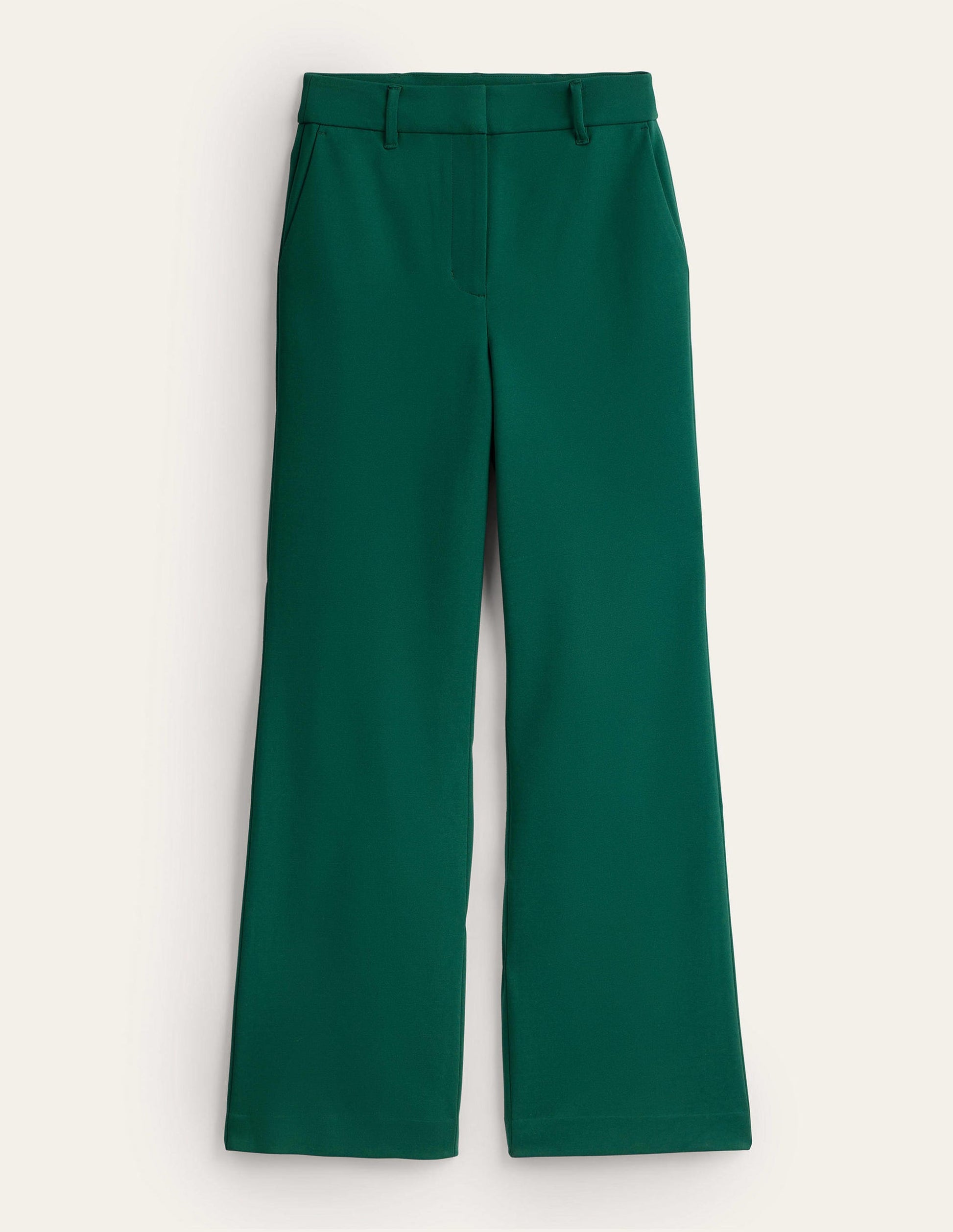 Ausgestellte Ponte-Hose-Dunkles Smaragdgrün-9