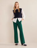 Hampshire Flared Trousers-Emerald Night