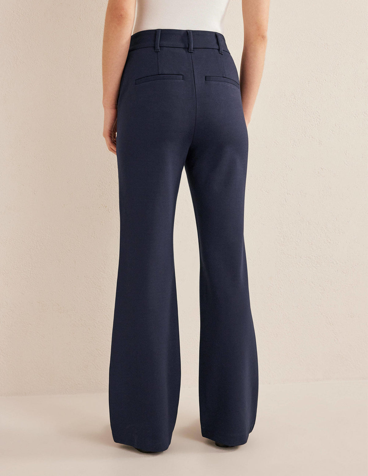 Ausgestellte Ponte-Hose-Marineblau - Image 3