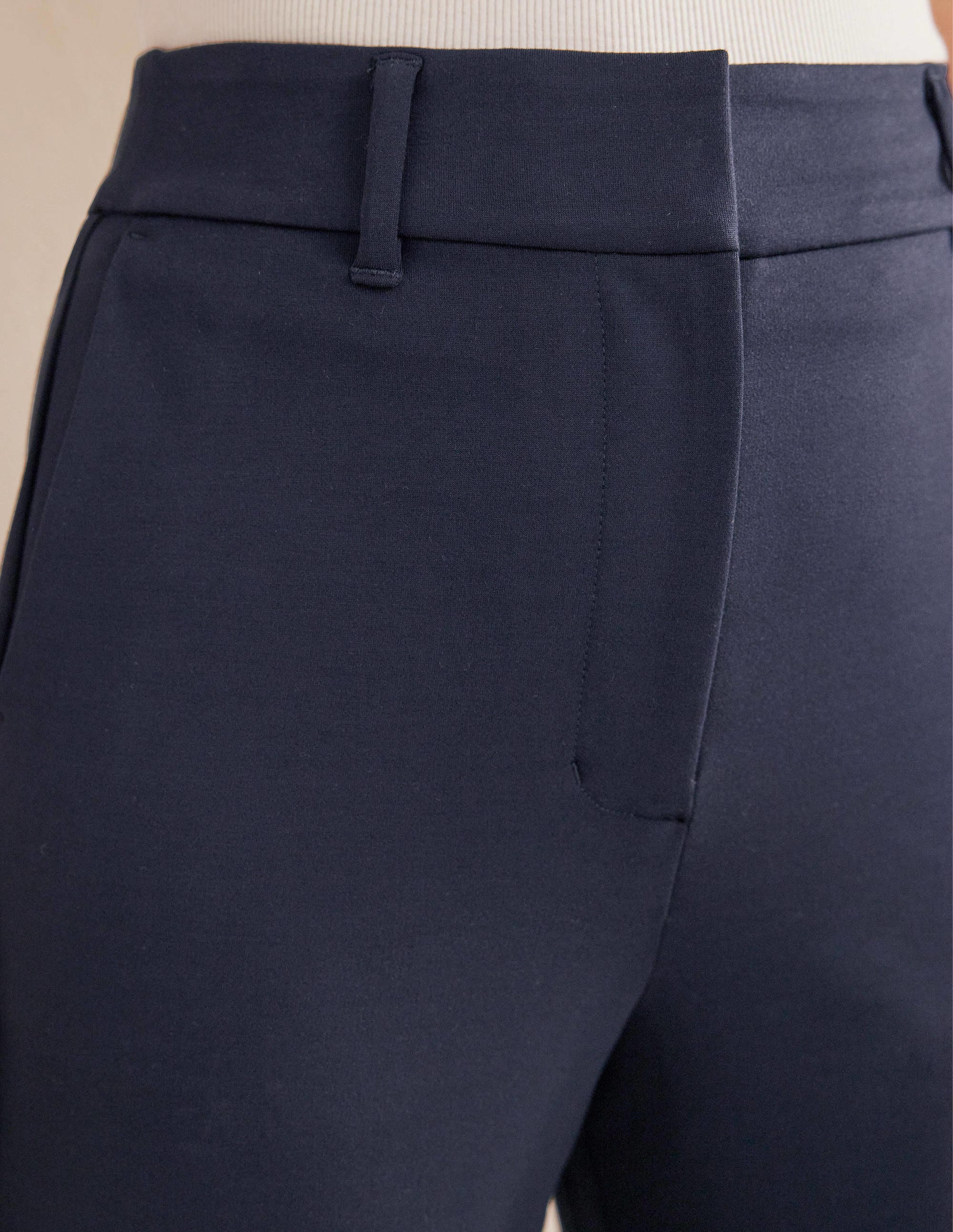 Ausgestellte Ponte-Hose-Marineblau - Image 5