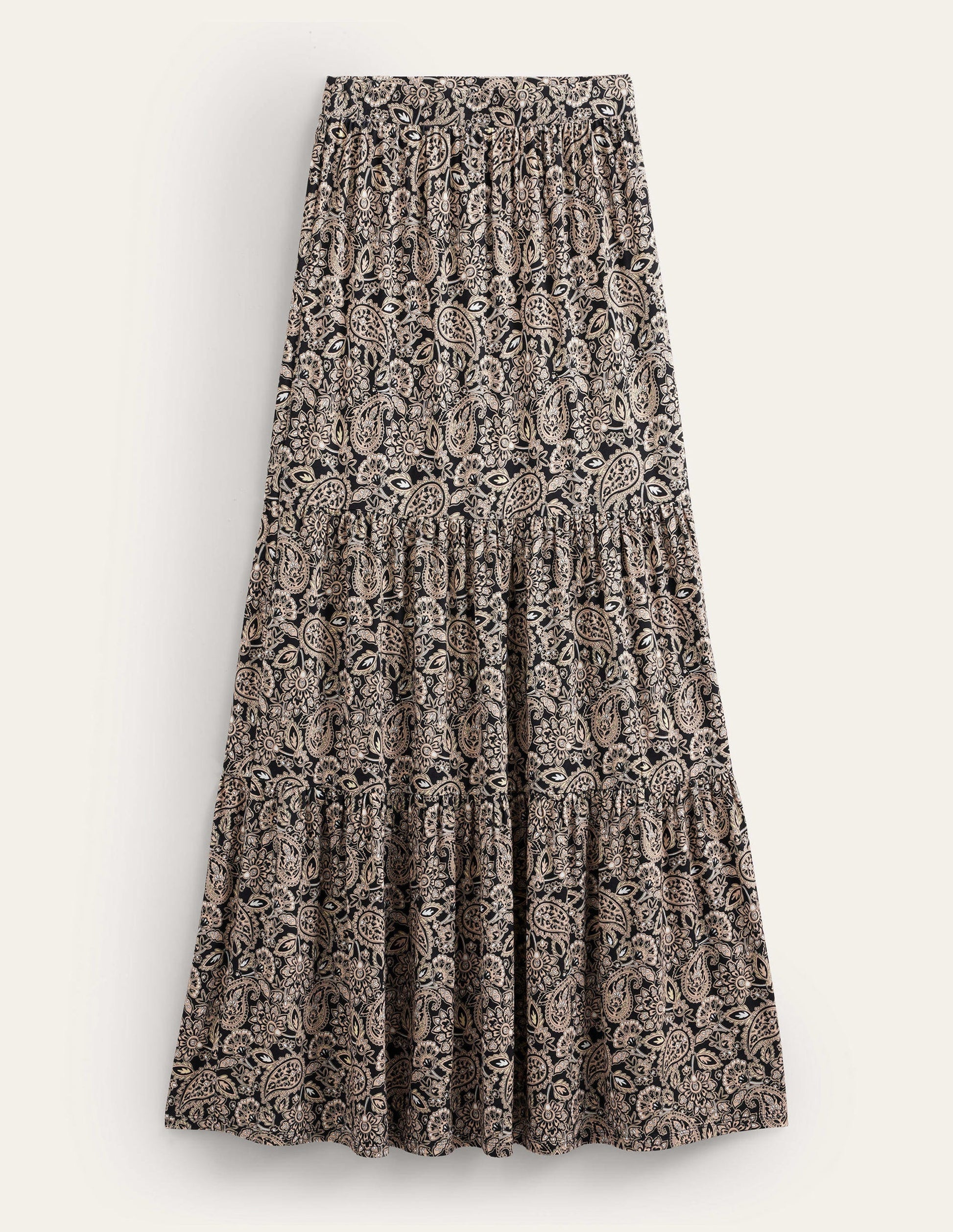 Jupe longue en jersey-Noir, motif Paisley Terrace-6