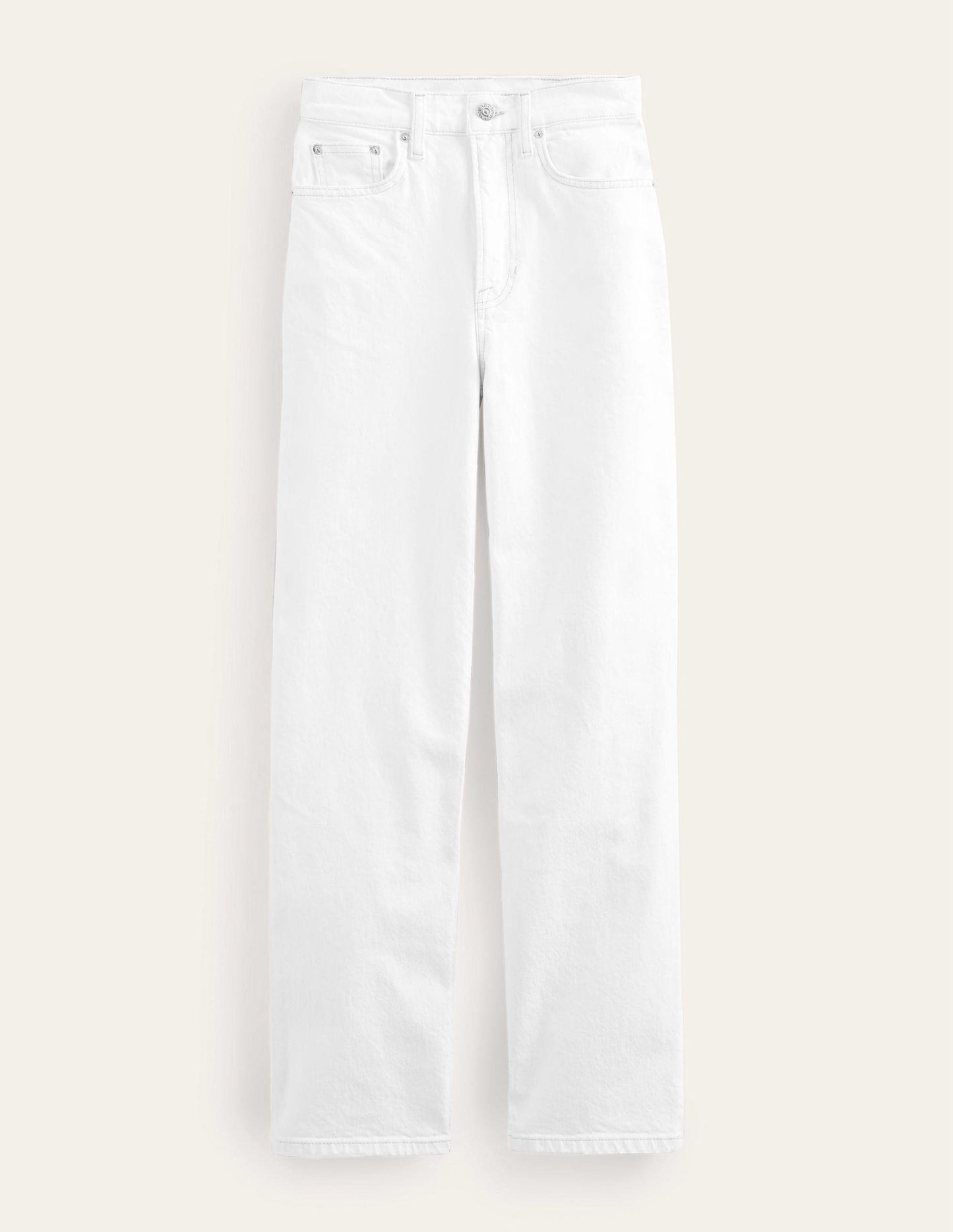 High Rise '90s Tapered Jeans-White