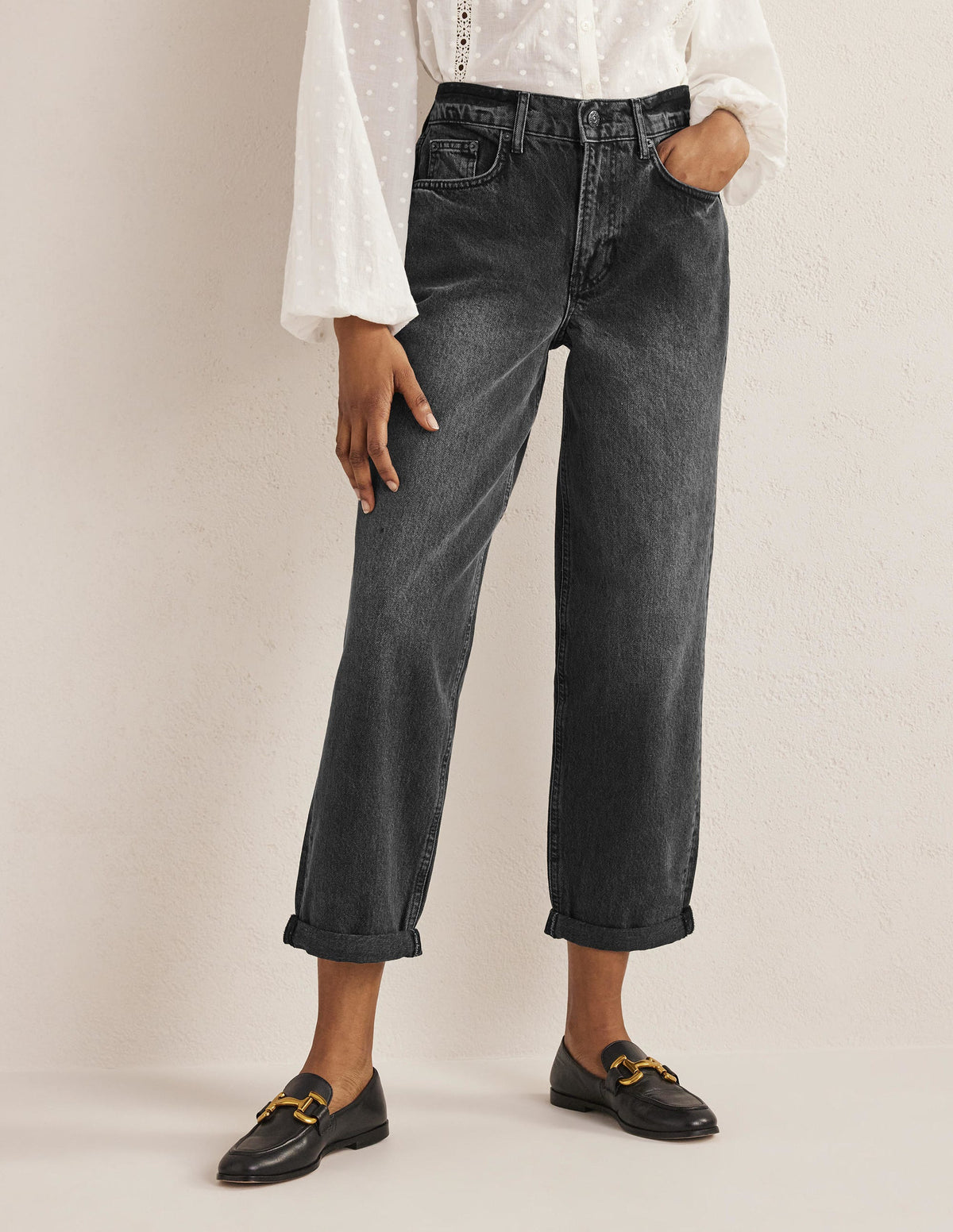 Boyfriend-Jeans-Schwarz - Image 4