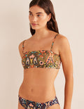 Classic Bikini Bottoms-Navy, Exotic Foliage