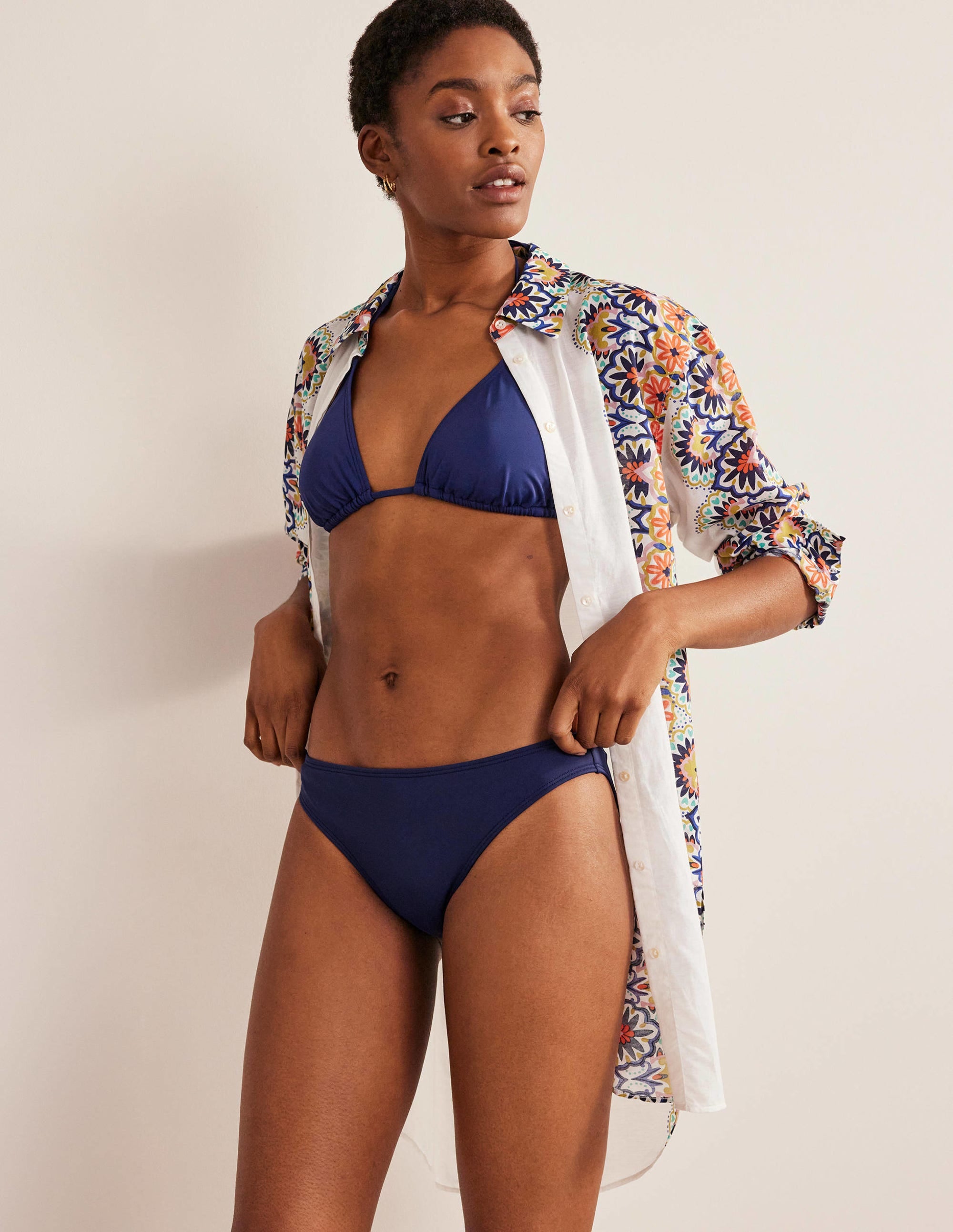 Bas de bikini intemporel-Bleu Marine, Petits Pois - Image 5
