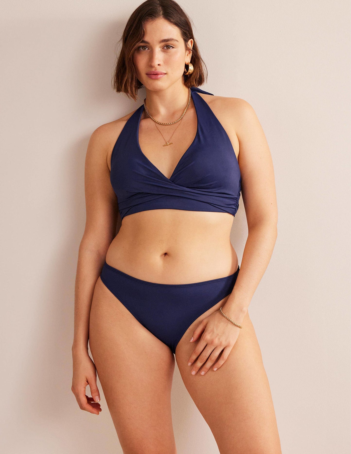 Klassische Bikinihose-Aqua Marine Marl