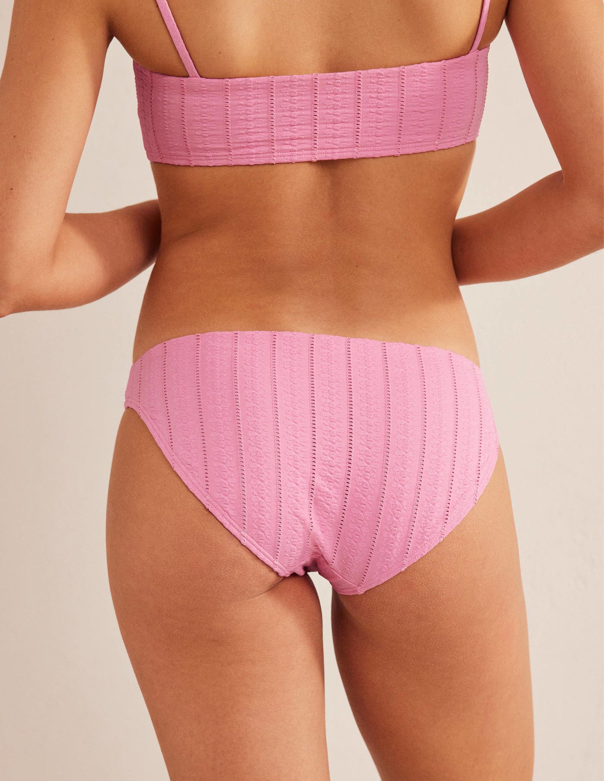 Klassische Bikinihose-Zuckerwattenrosa, Strukturiert-3
