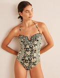 U bar Swimsuit-Nero, Paisley Vine