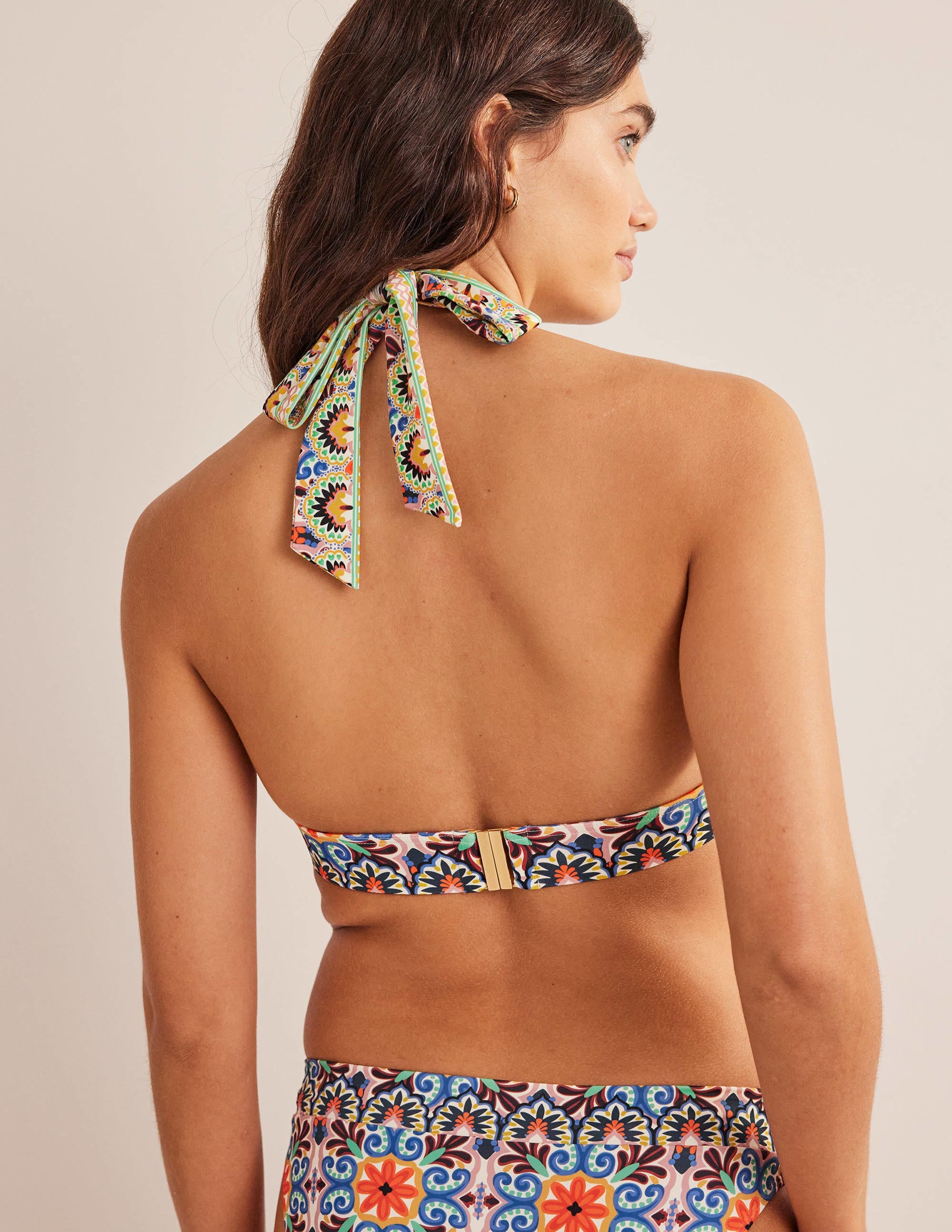 Haut de bikini Merano à col V échancré-Multi, tuile tapisserie - Image 3