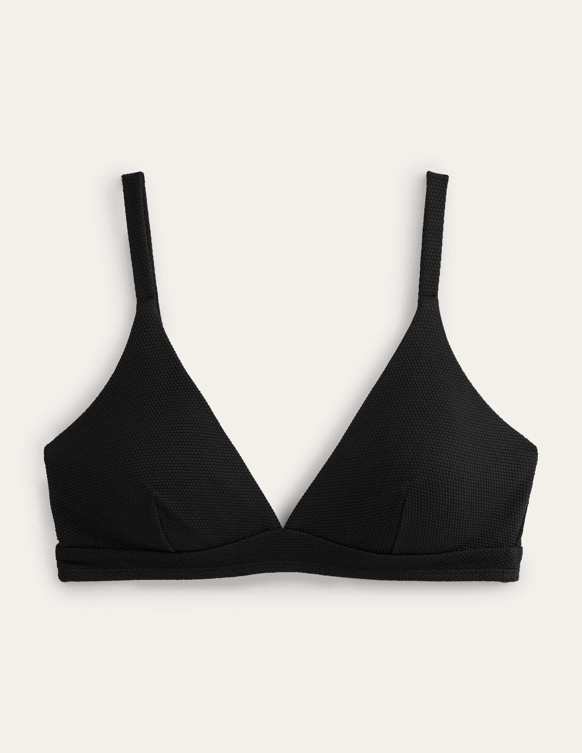 Arezzo V-neck Bikini Top-Black Texture - Image 6