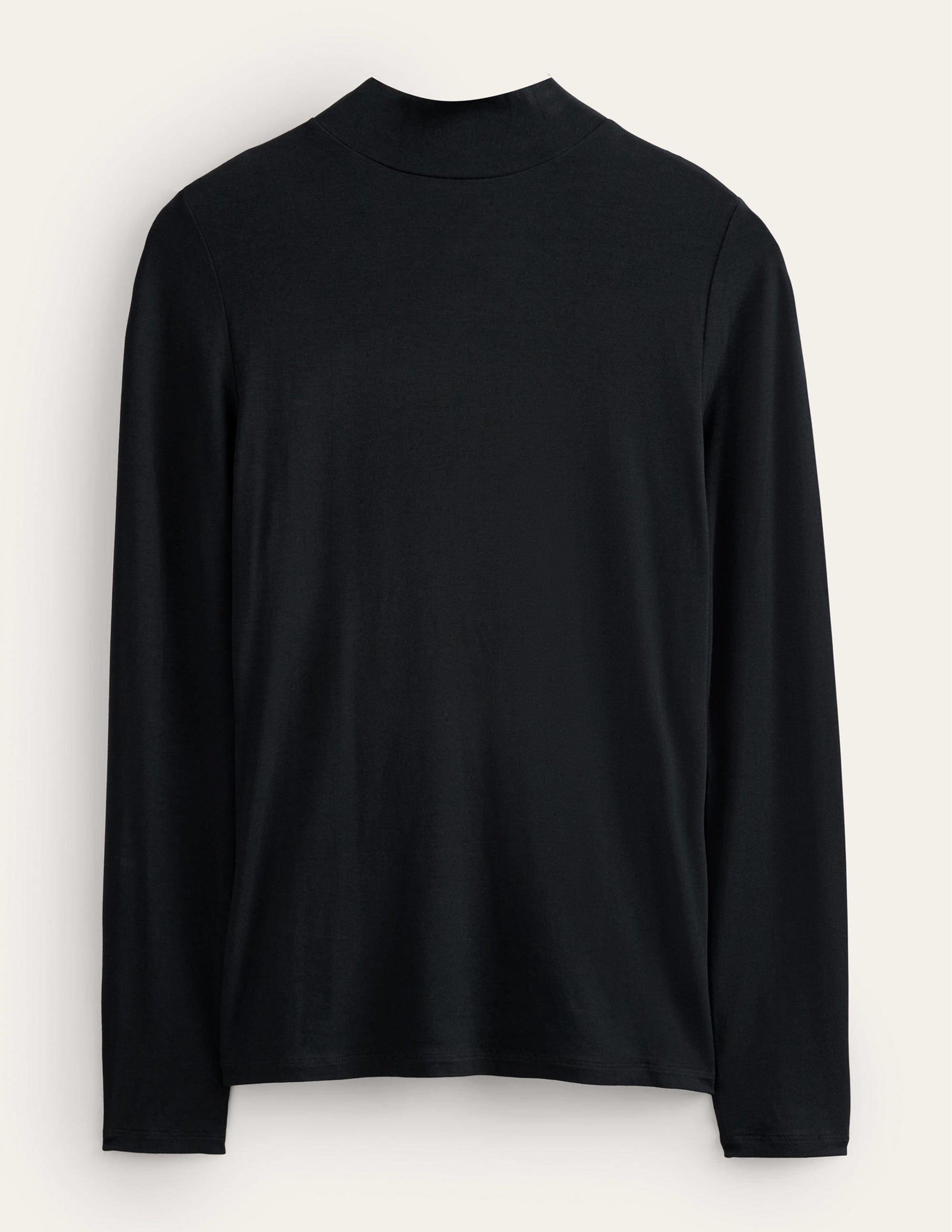 Jersey High Neck Top-Black-6