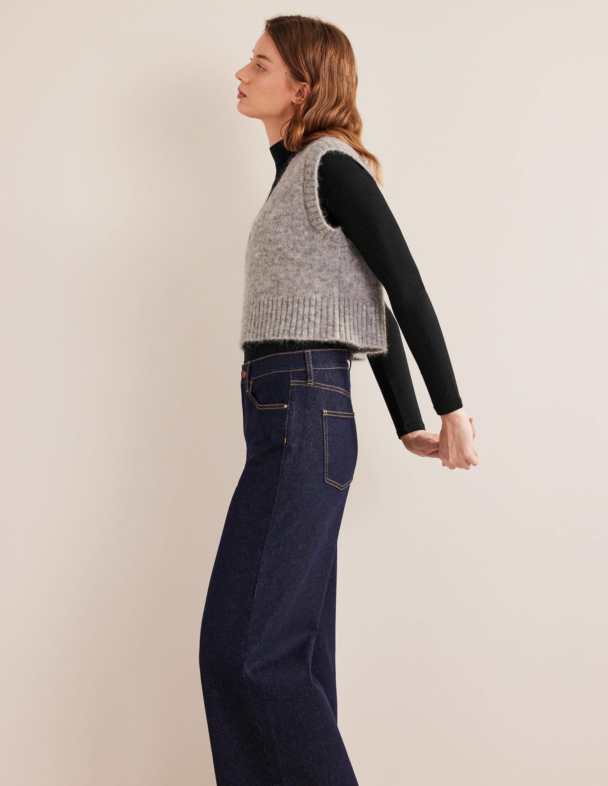 Jersey High Neck Top-Black-4