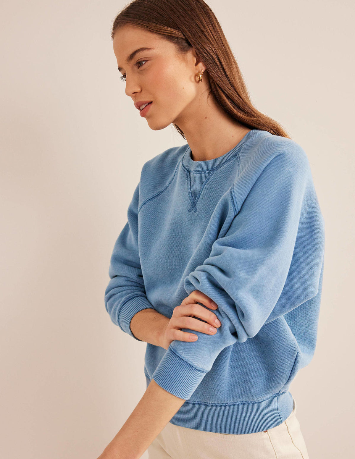 Lockeres Raglan-Sweatshirt-Kapitänsblau - Image 1