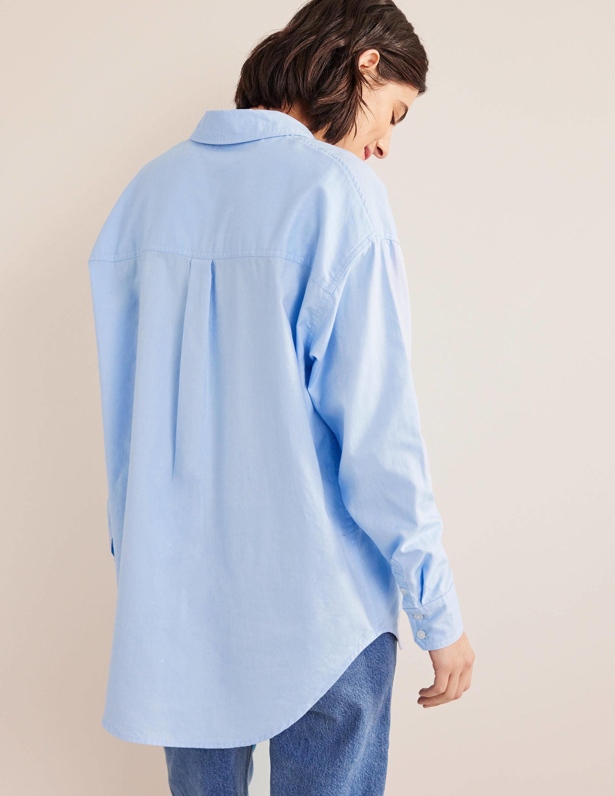 Oversize-Baumwollhemd-Faux-Uni, Oxford - Image 3