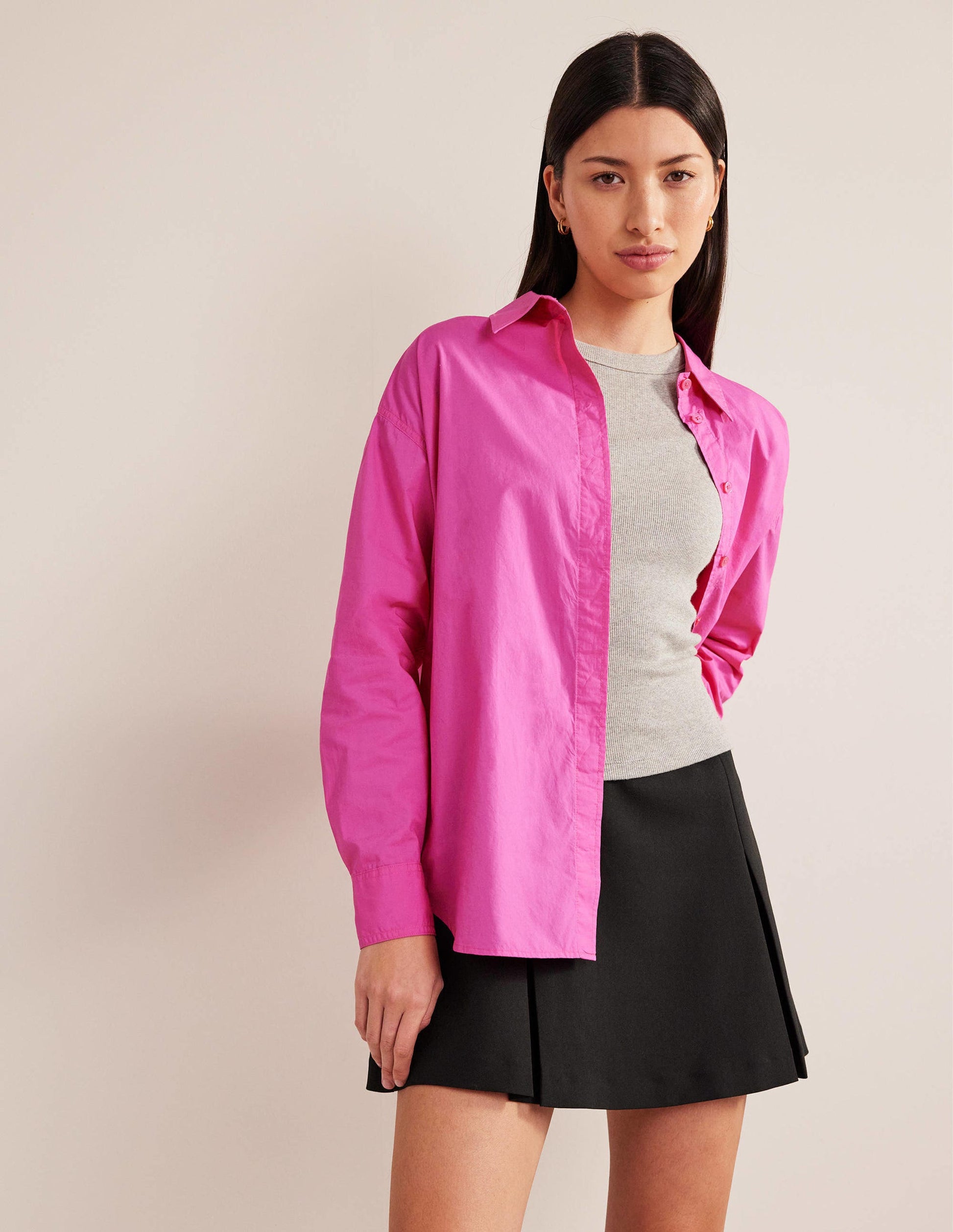 Oversize-Baumwollhemd-Magenta-1