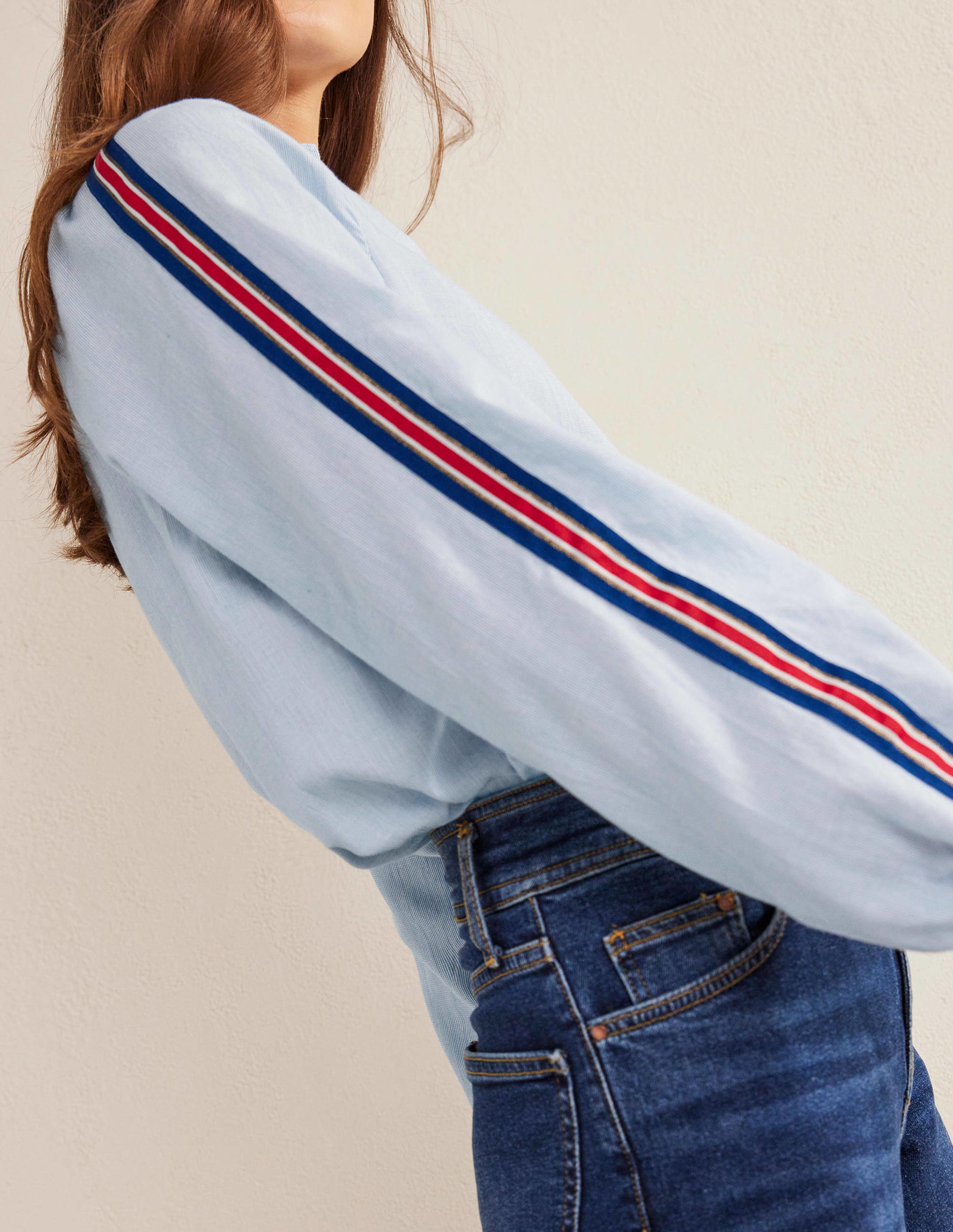Surchemise pour tous les jours en coton-Rayé bleu - Image 2