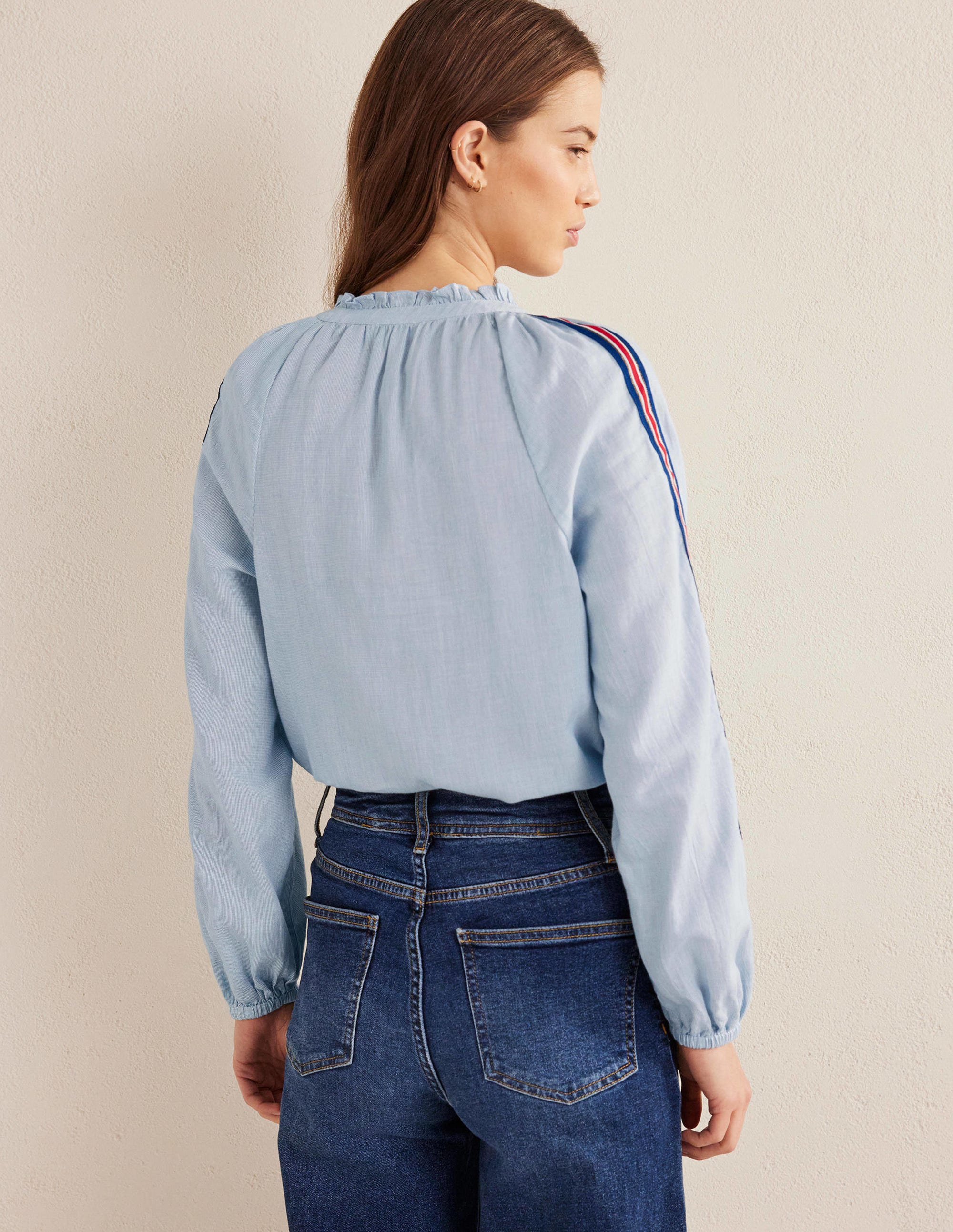 Surchemise pour tous les jours en coton-Rayé bleu - Image 3