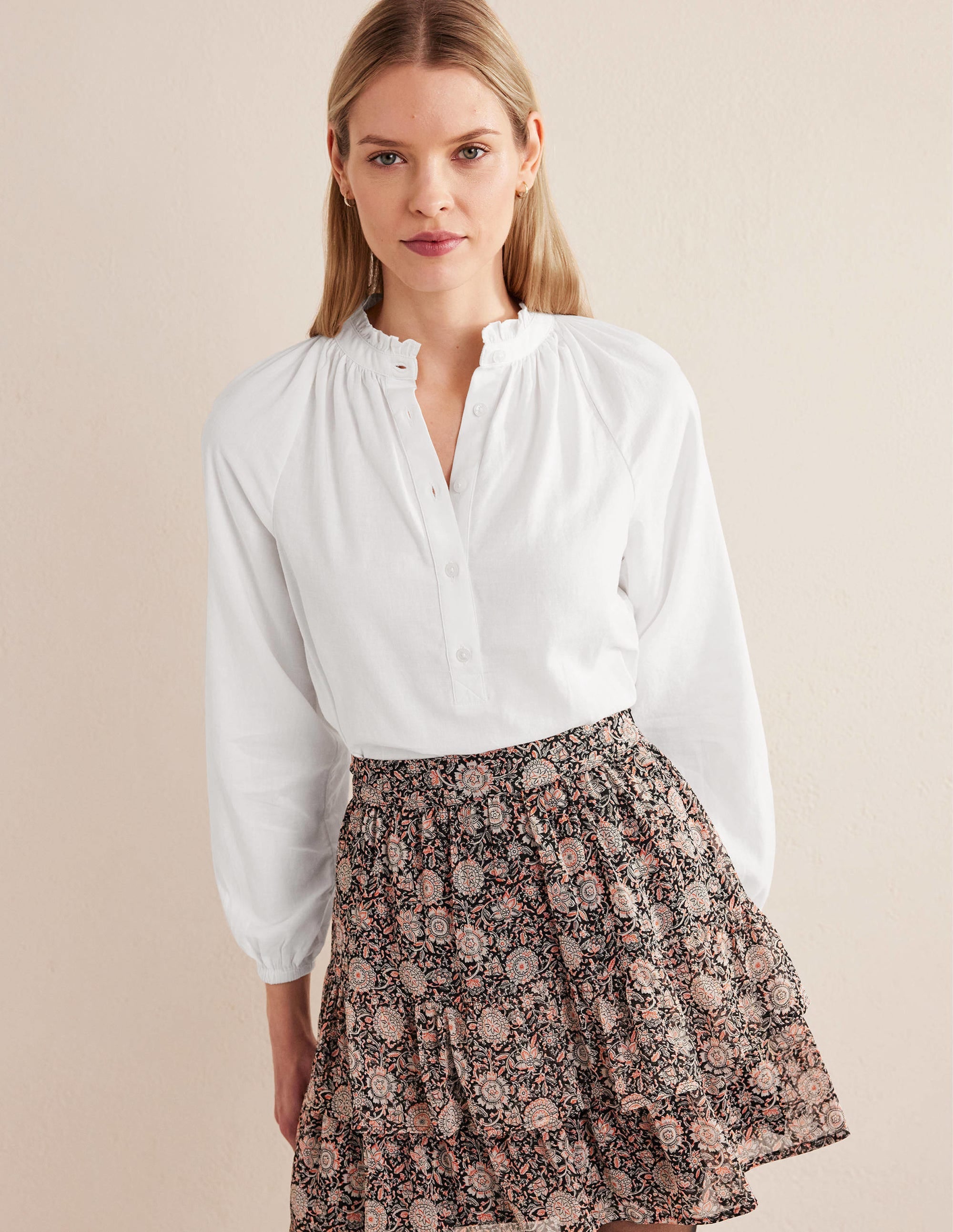 Surchemise pour tous les jours en coton-Blanc - Image 1
