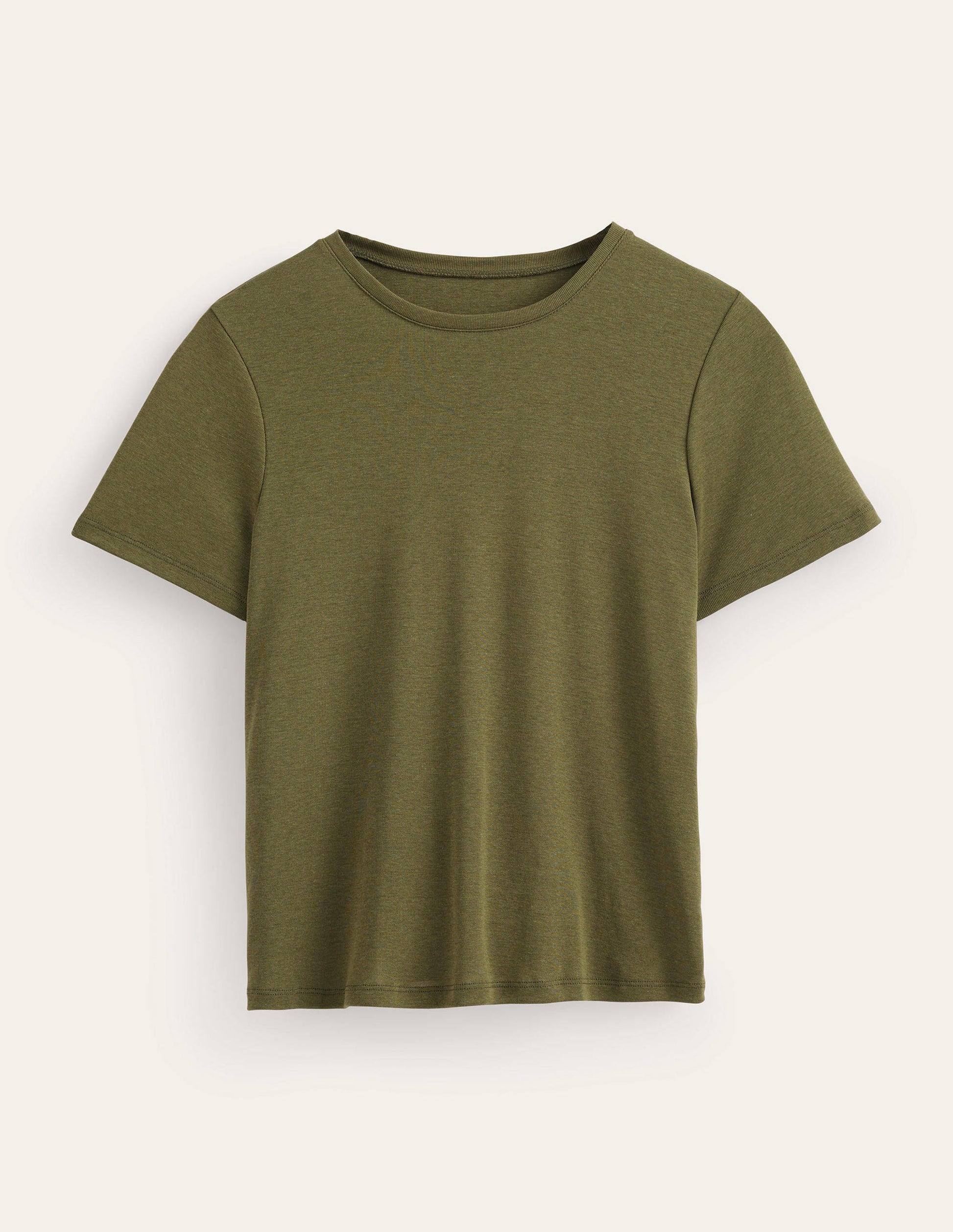 T-shirt col rond en jersey-Épicéa-5