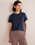 Perfect Cotton T-Shirt-Navy