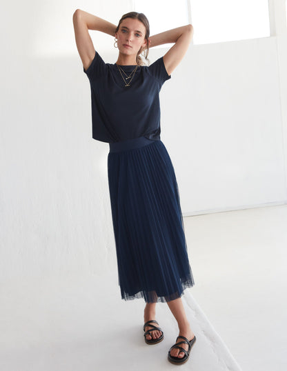 Perfect Cotton T-Shirt-Navy-5