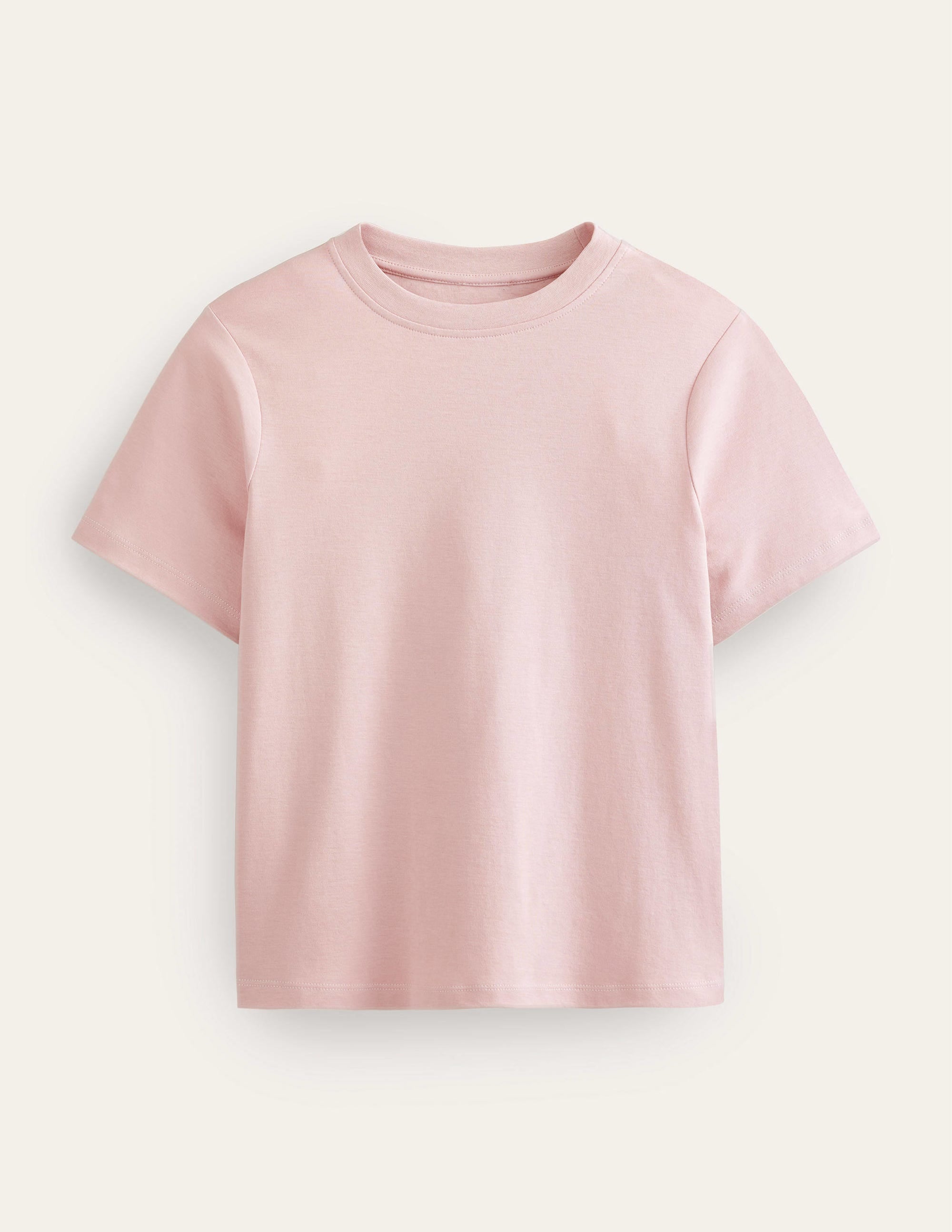 Baumwoll-T-Shirt mit Rundhalsausschnitt-Milchshake - Image 5