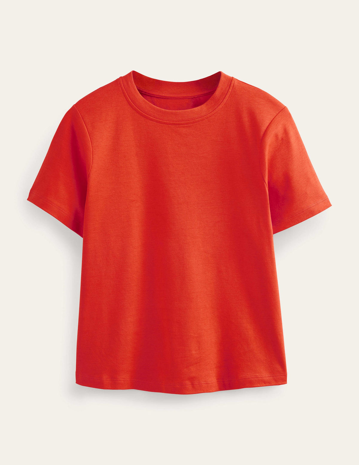 Baumwoll-T-Shirt mit Rundhalsausschnitt-Erdbeerkuchenrot - Image 6
