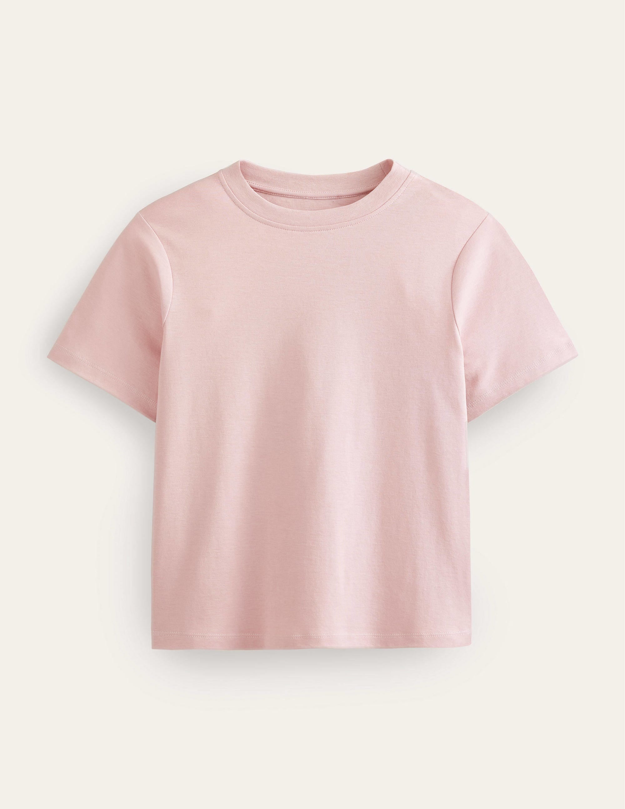Kurz geschnittenes Baumwoll-T-Shirt-Milchshake - Image 6