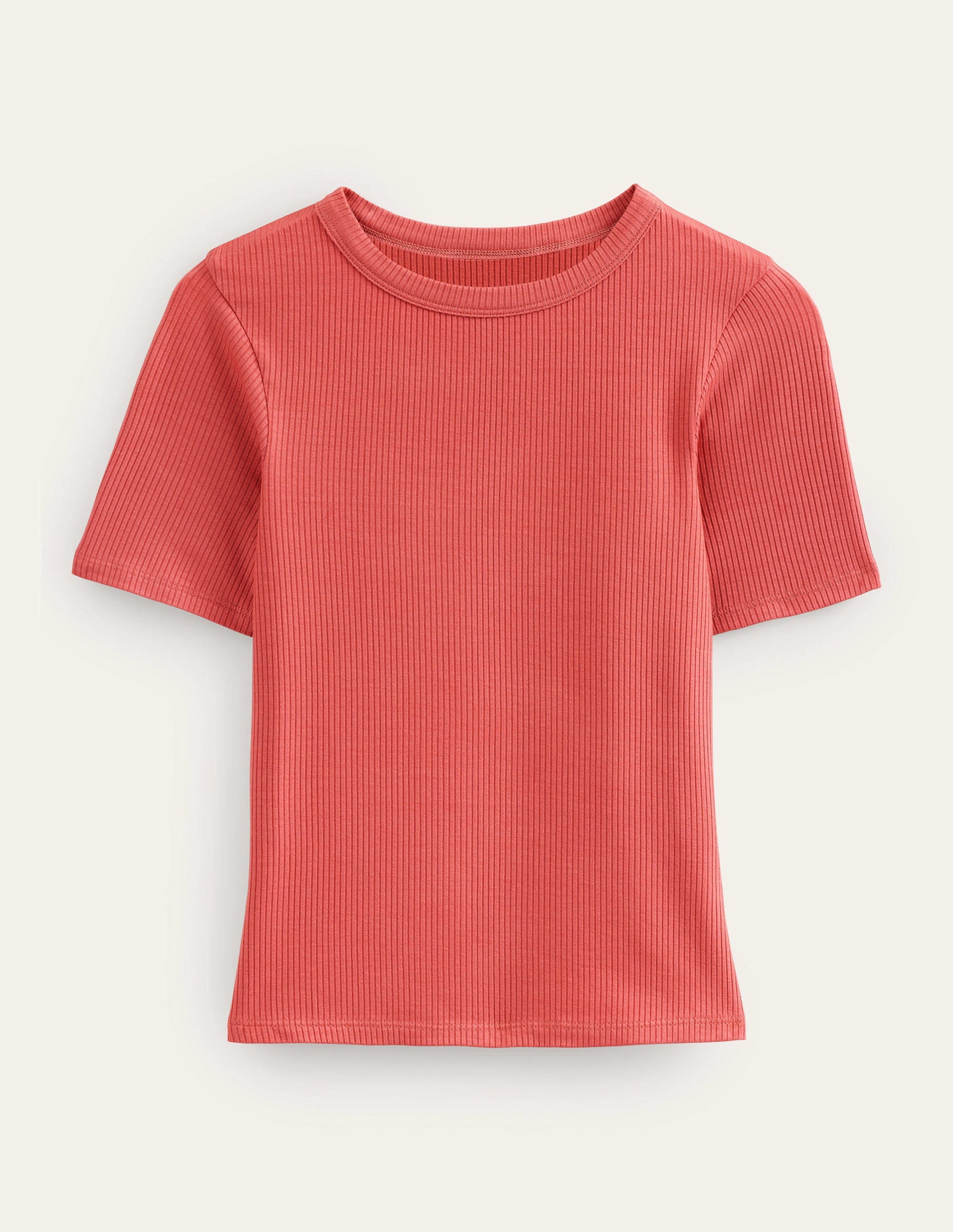 T-shirt ajusté et côtelé à col rond-Renard - Image 5