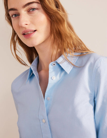 Nouvelle chemise intemporelle en coton-Oxford bleu