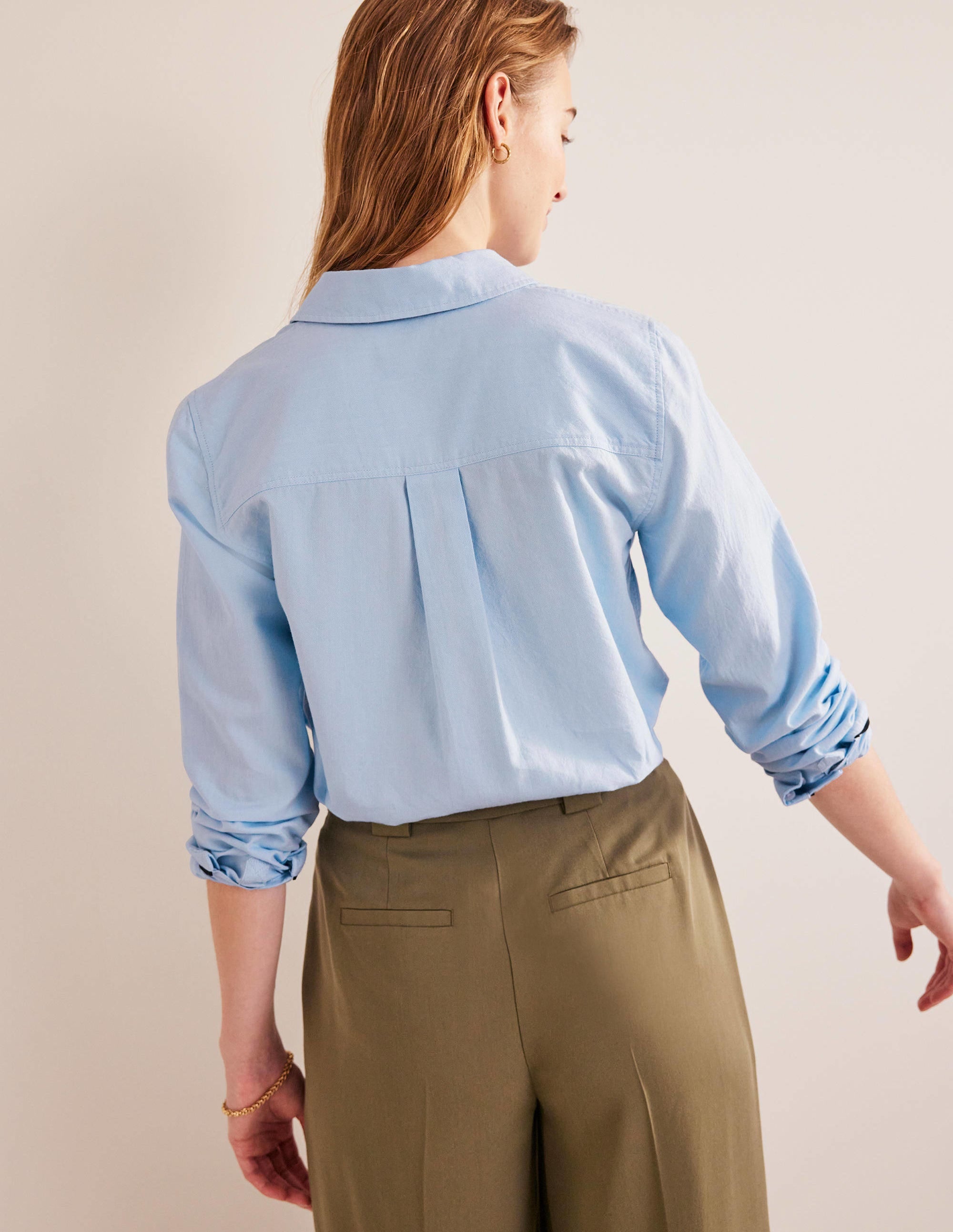 Nouvelle chemise intemporelle en coton-Oxford bleu - Image 3