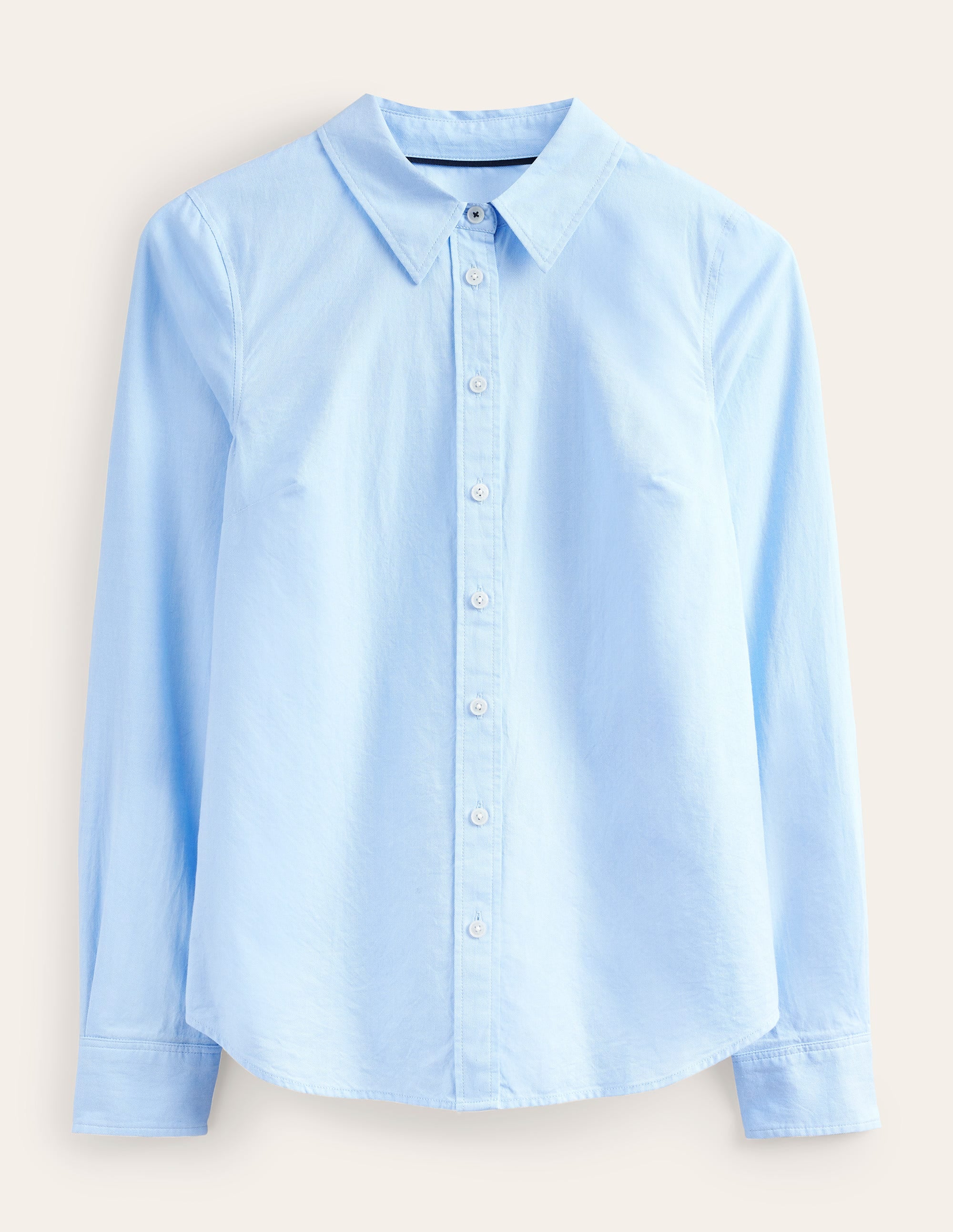 New Relaxed Cotton Shirt-Blue Oxford - Image 6