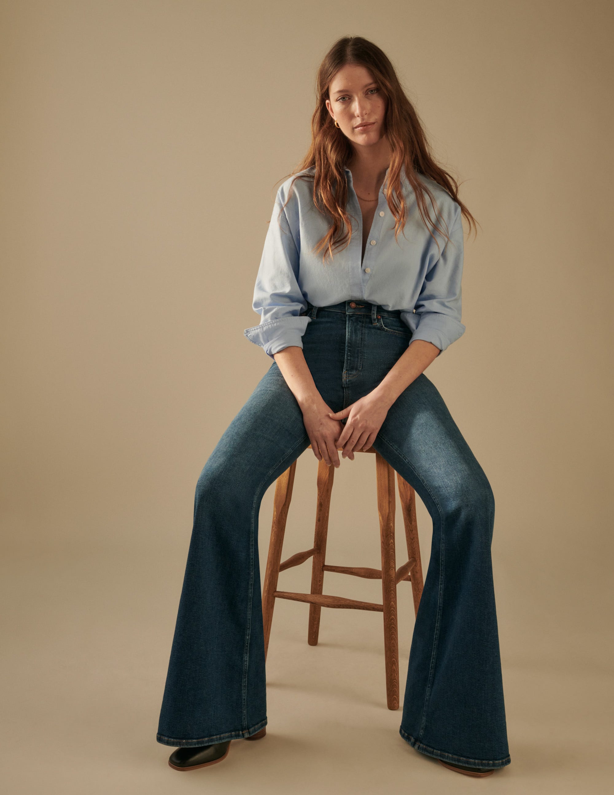 New Relaxed Cotton Shirt-Blue Oxford - Image 5