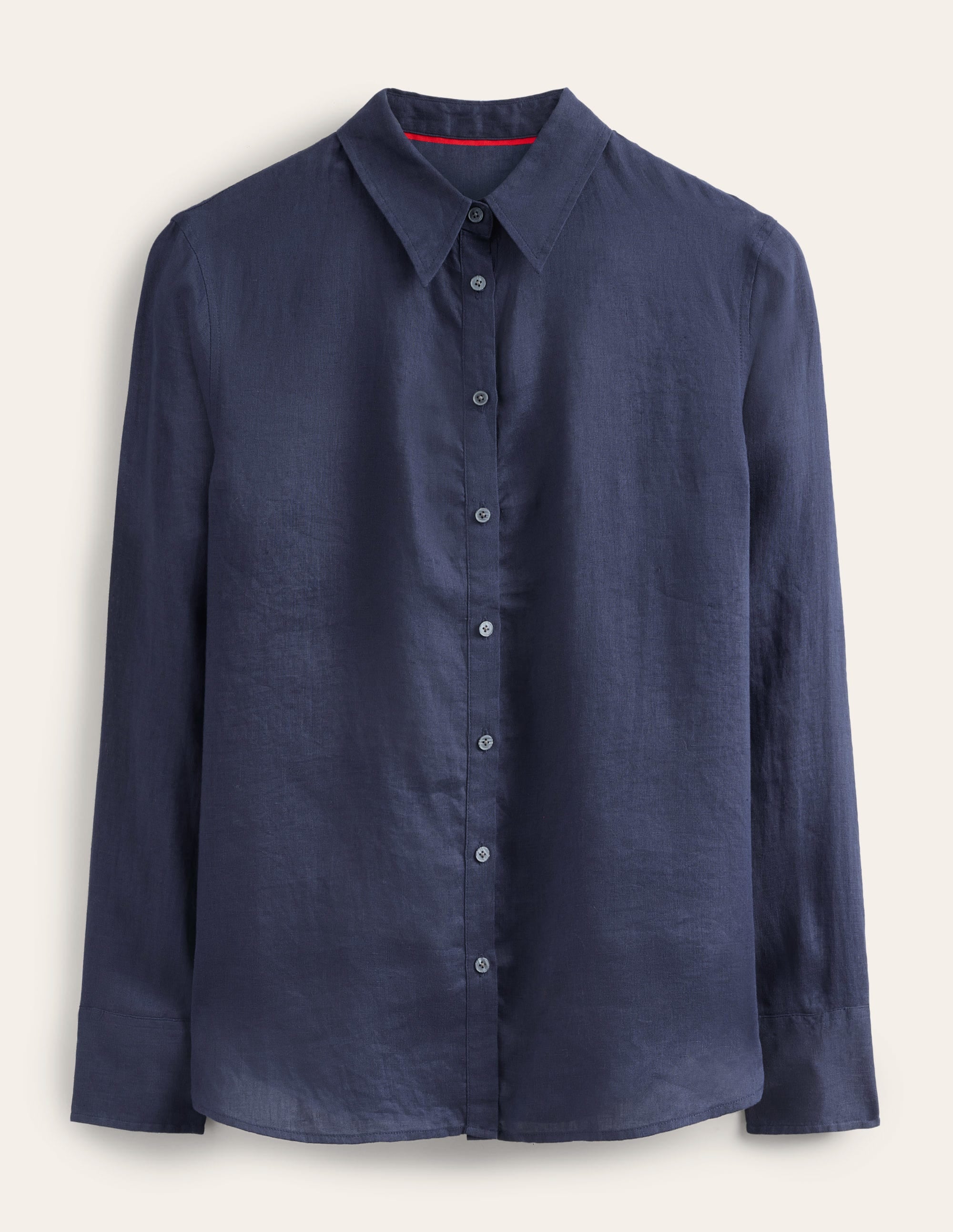 Nouvelle chemise en lin-Bleu marine - Image 7