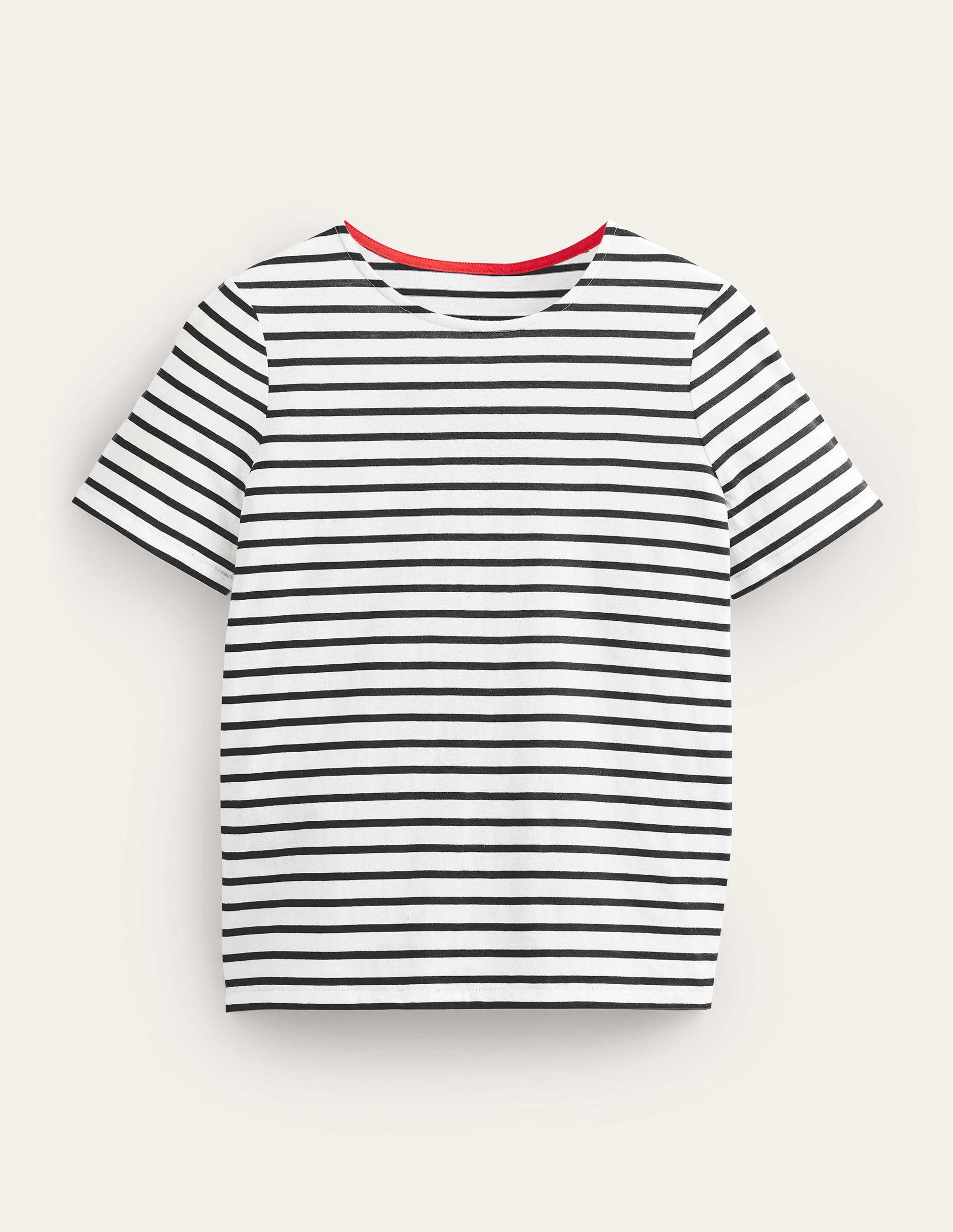 Bea Short Sleeve Breton-Ivory, Black - Image 5