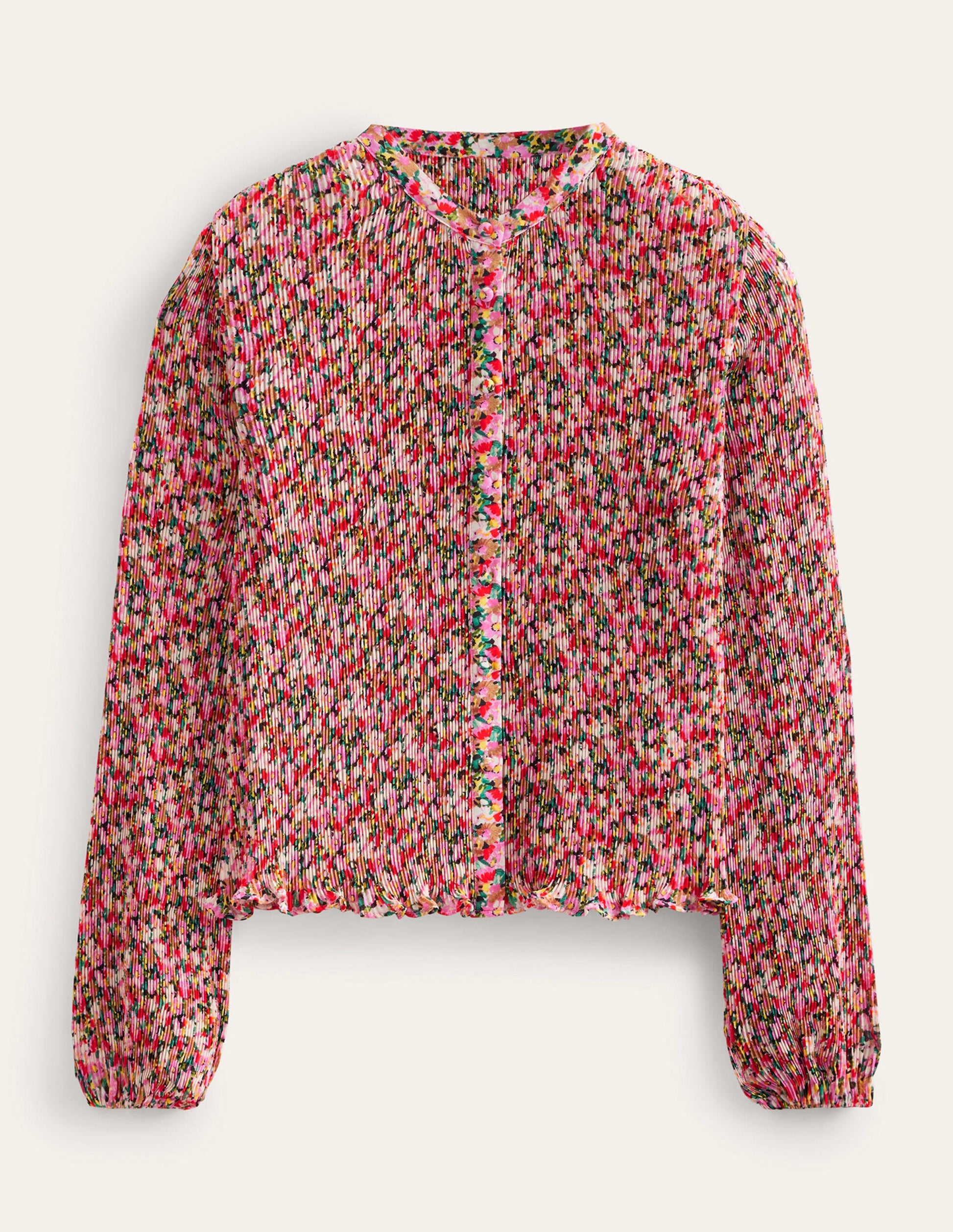 Blouse plissée-Multi, motif Painterly Floret-10
