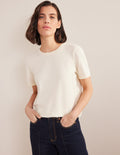 Vegetable Dyed Crew T-Shirt-Pale Yellow